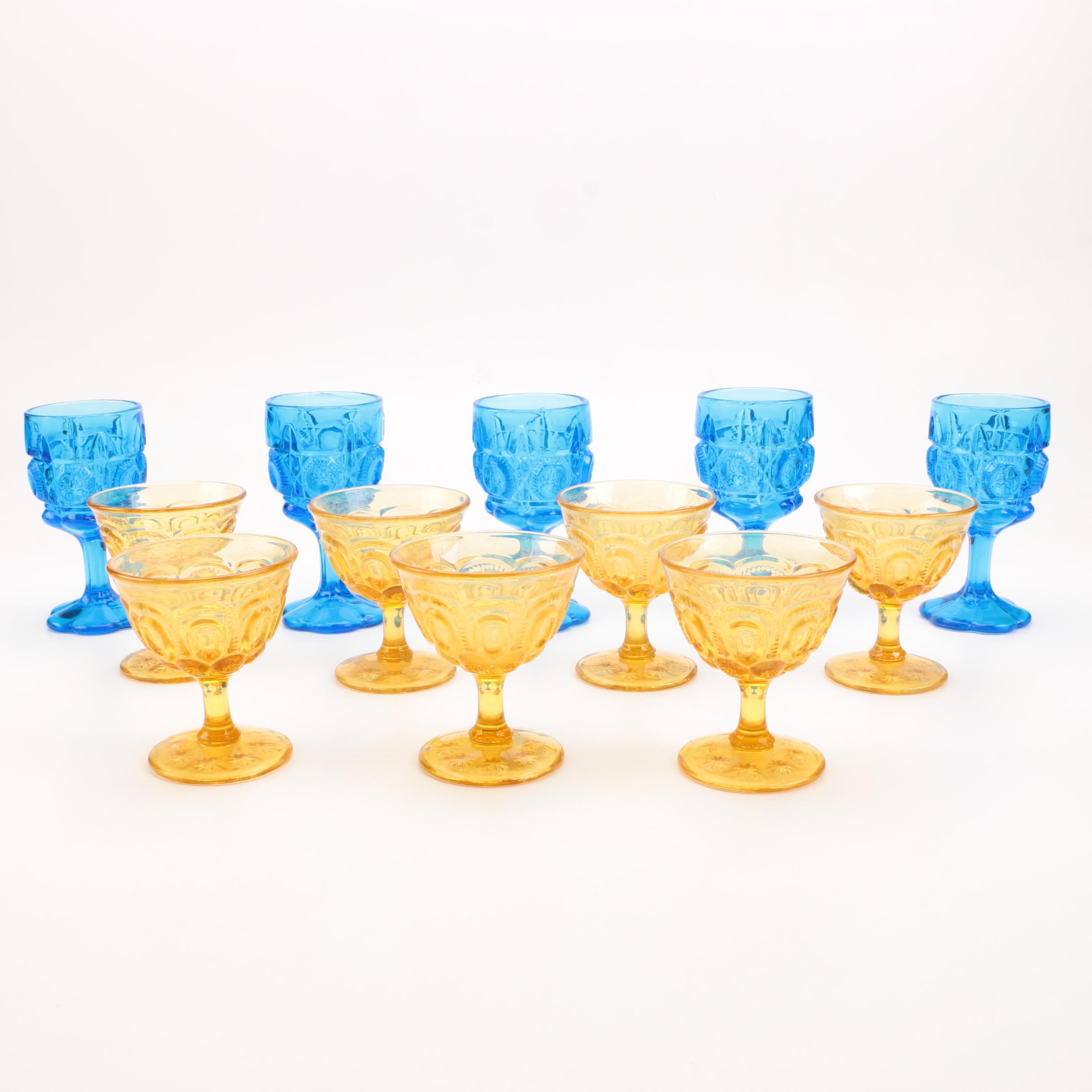 "Moon and Stars" Vintage Glass Stemware