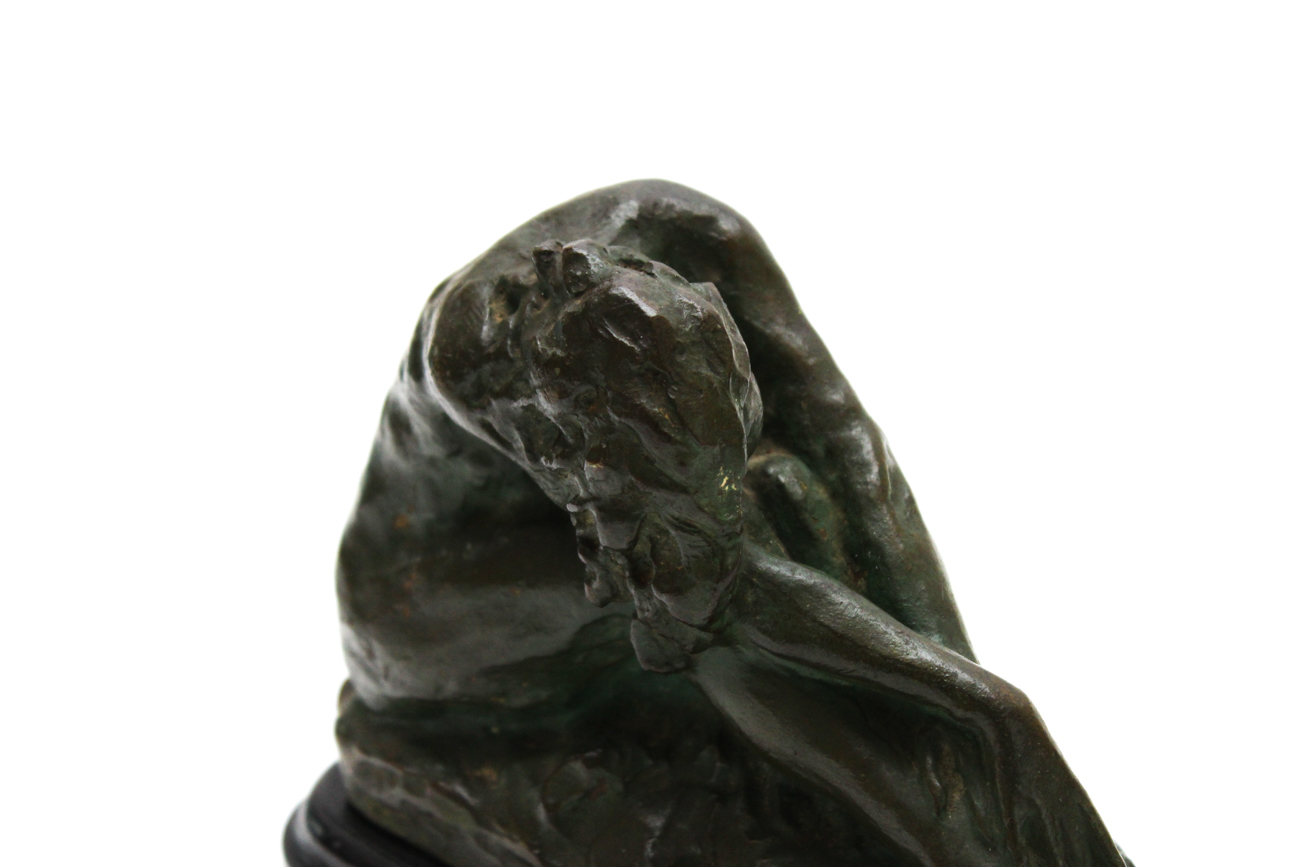 Seated Nude Cast Bronze Sculpture of a Work by Ugo Cipriani