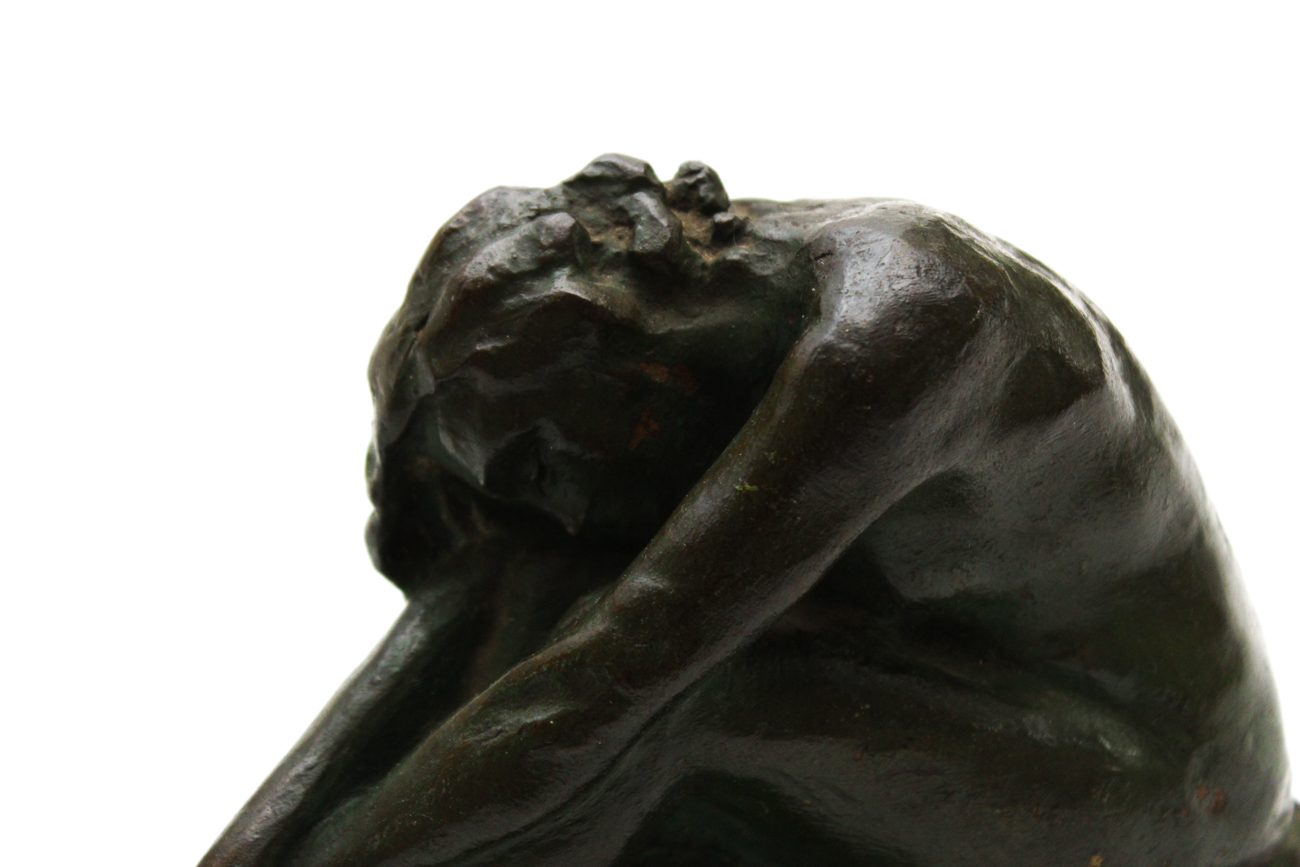 Seated Nude Cast Bronze Sculpture of a Work by Ugo Cipriani