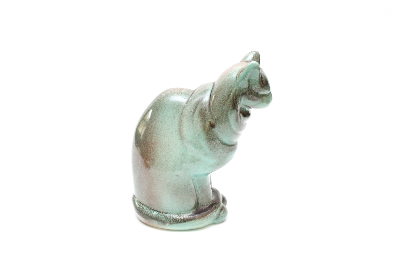 Life-Size Ceramic Cat Figurine