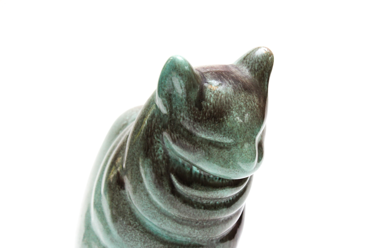 Life-Size Ceramic Cat Figurine