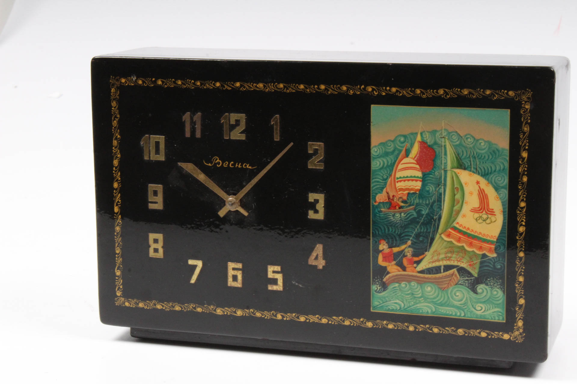 Vintage Becha Russian Olympic Mantel Clock