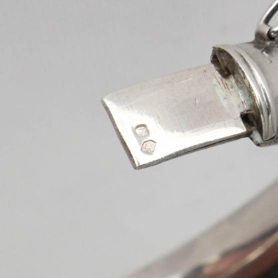 Sterling Silver Hinged Bangle and Pendant Necklace