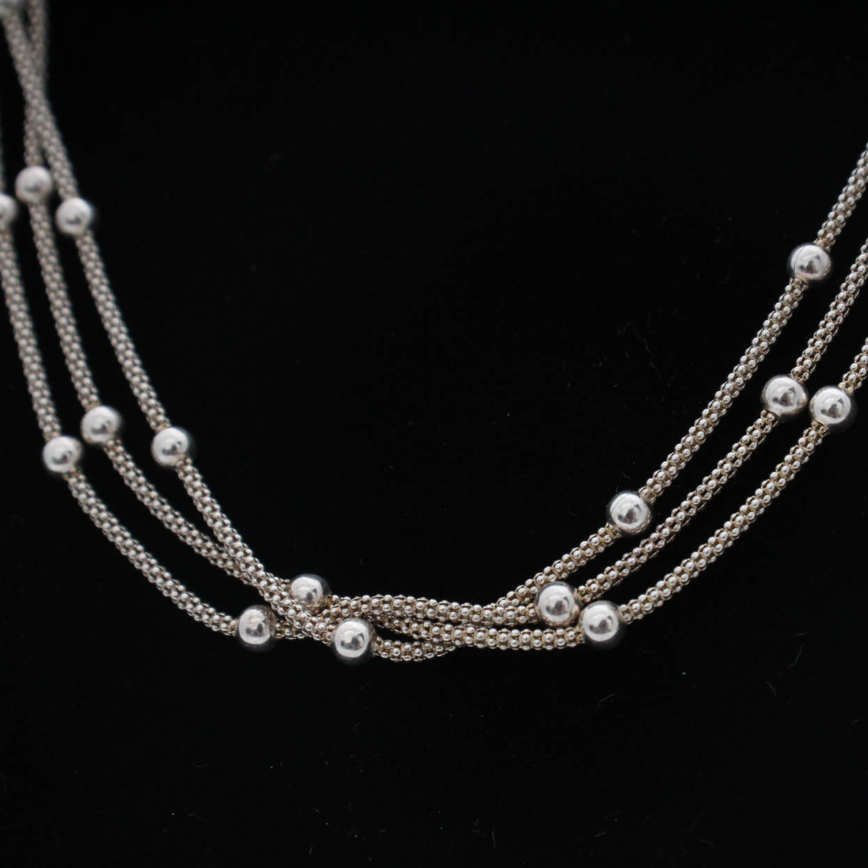 Sterling Silver Ball and Chain Necklace