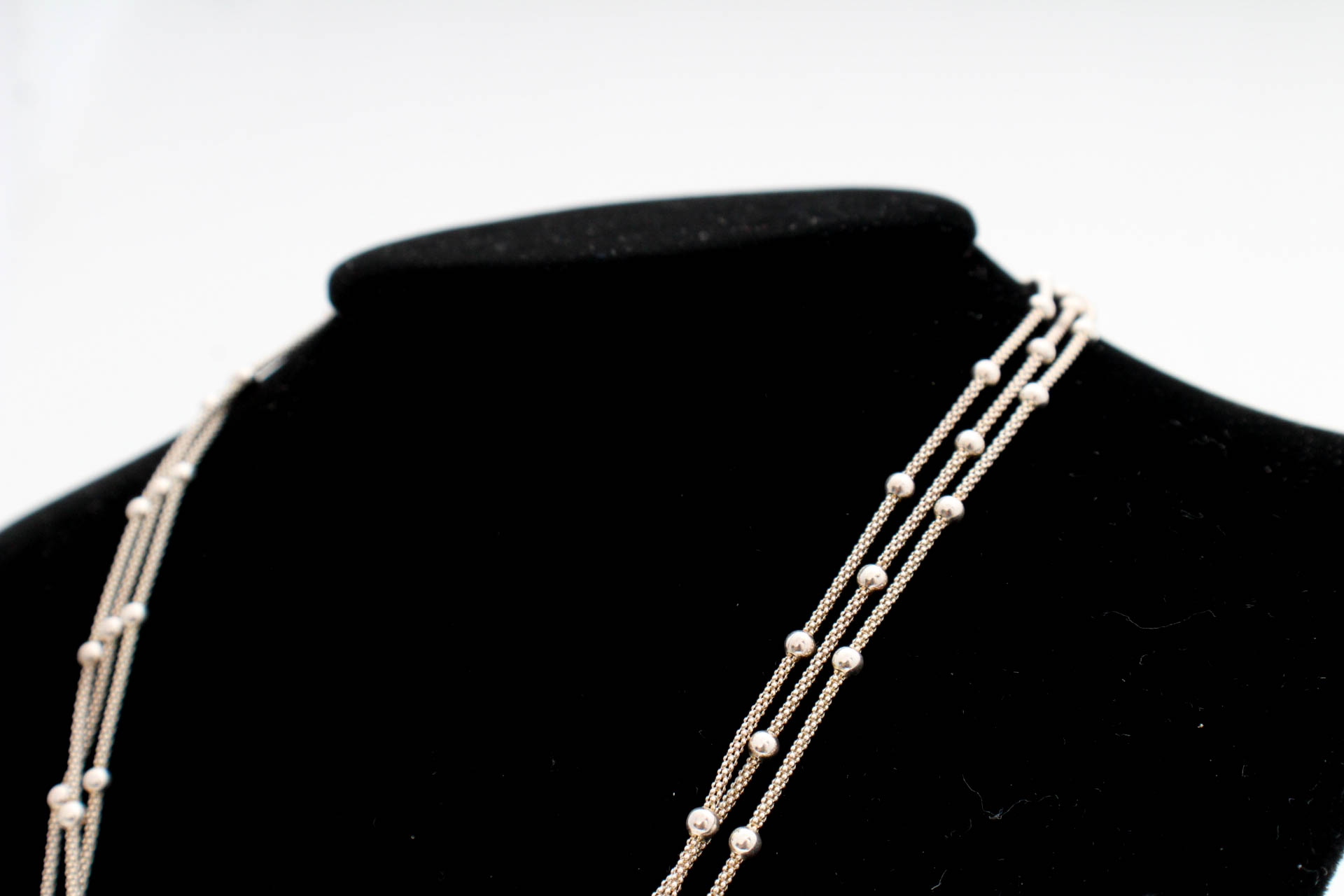 Sterling Silver Ball and Chain Necklace