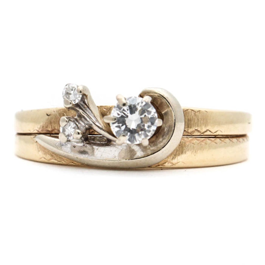 14K Yellow Gold Diamond Ring