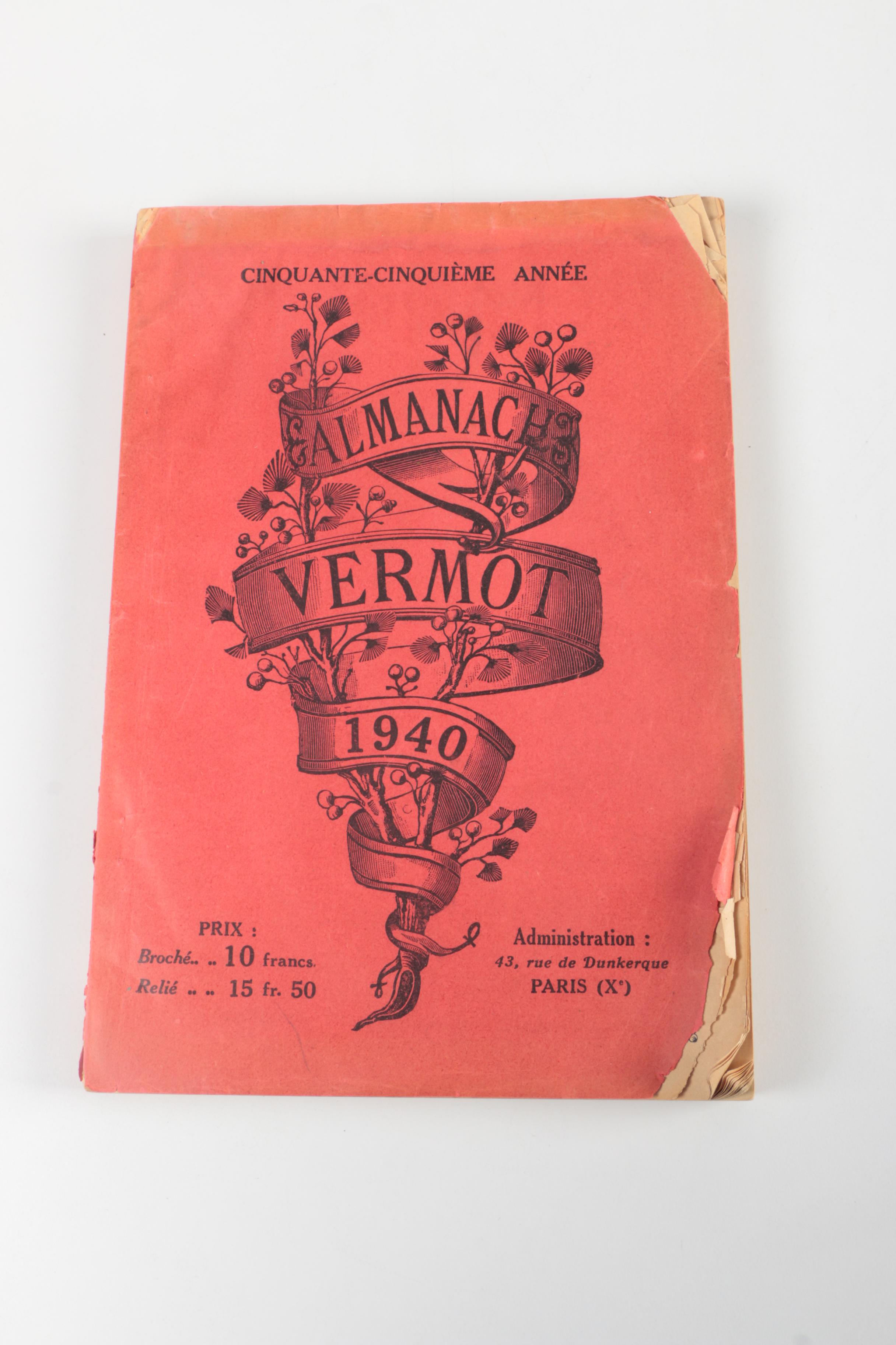 Assortment of Vintage Map Books and Almanacs