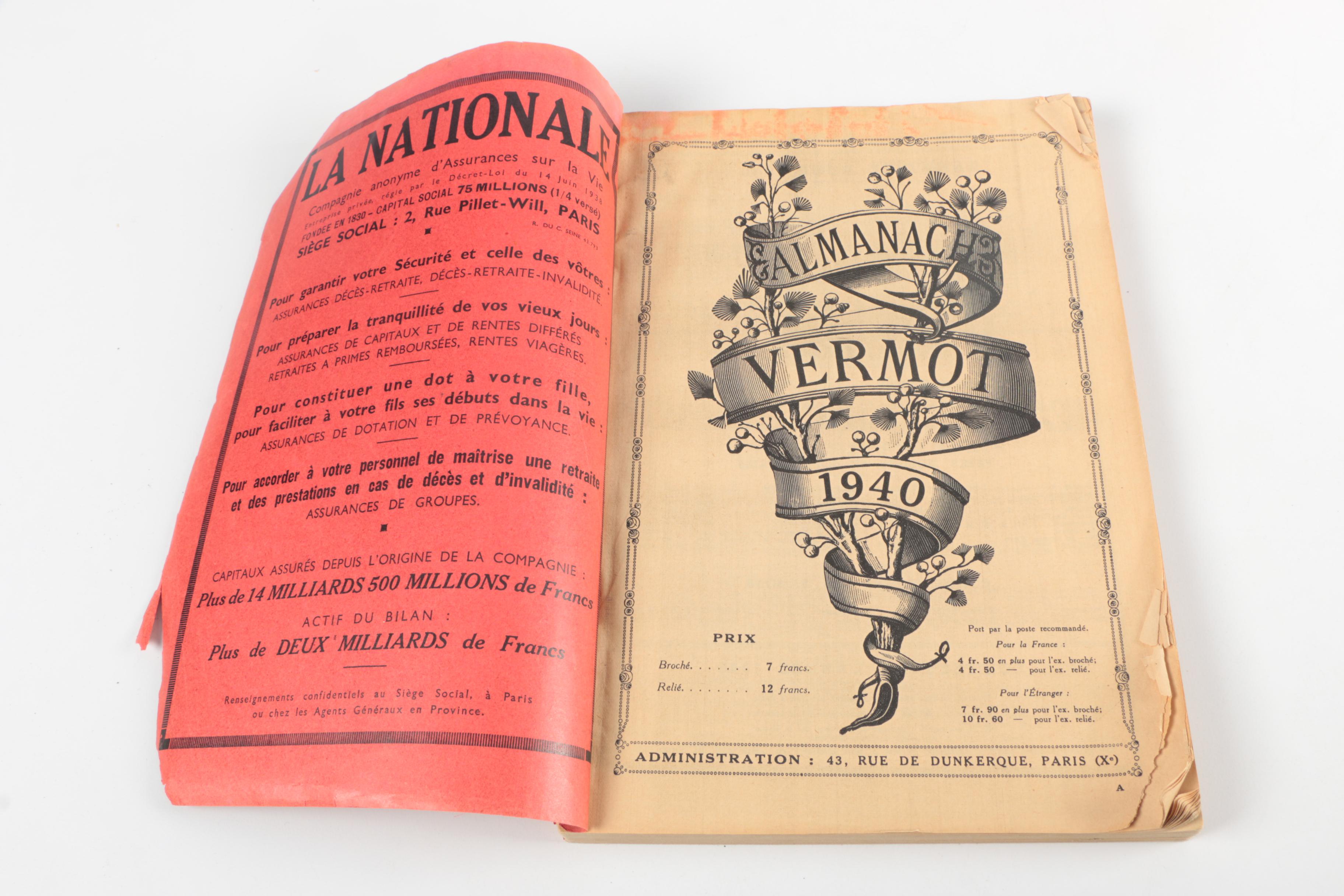 Assortment of Vintage Map Books and Almanacs