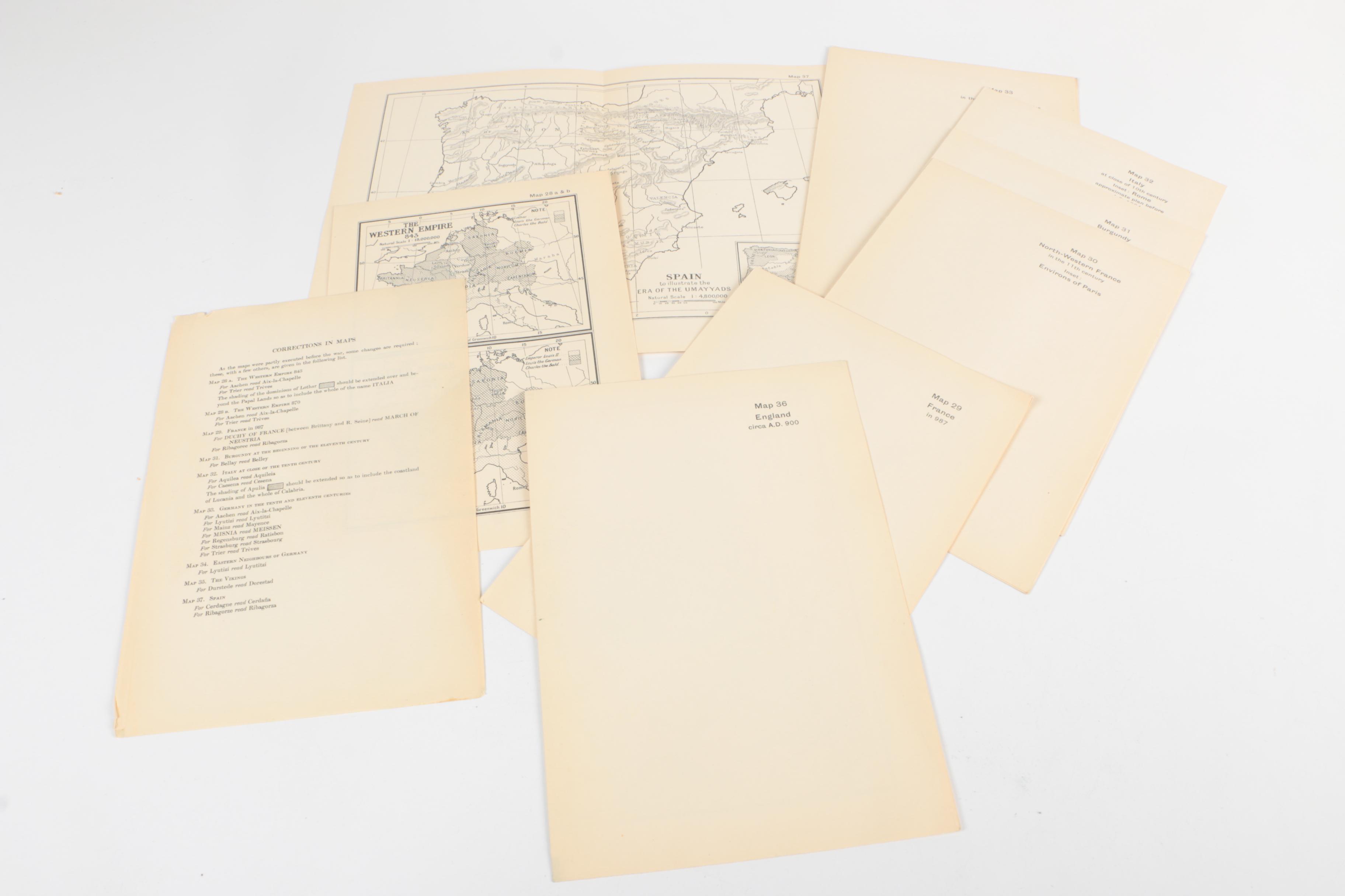 Assortment of Vintage Map Books and Almanacs