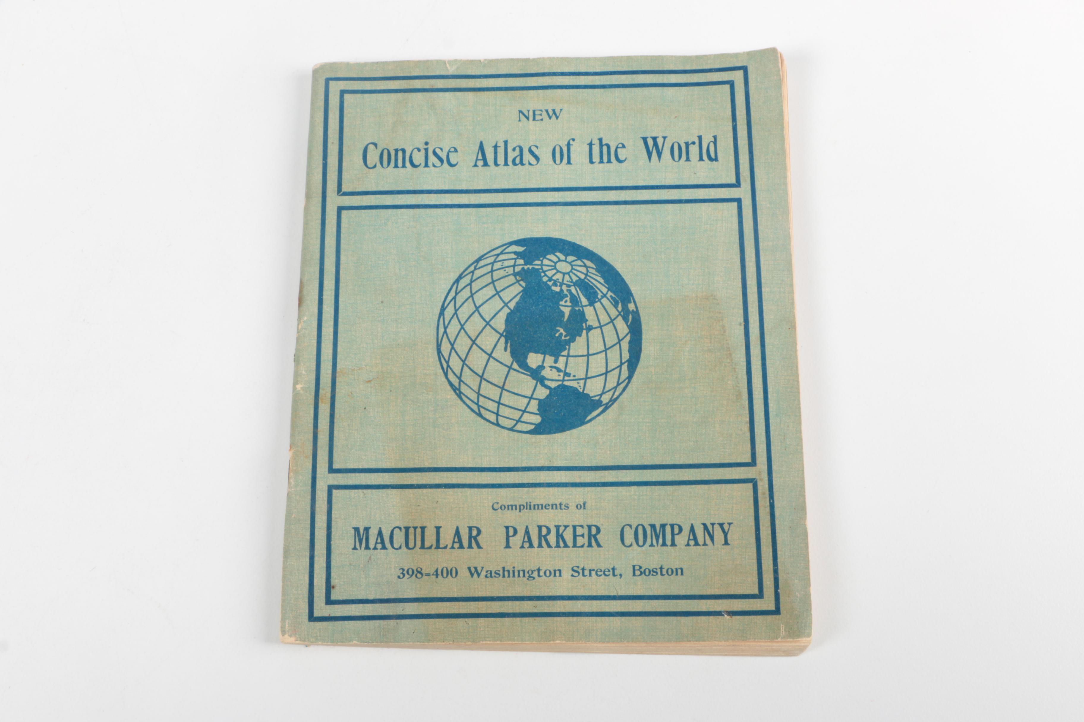 Assortment of Vintage Map Books and Almanacs