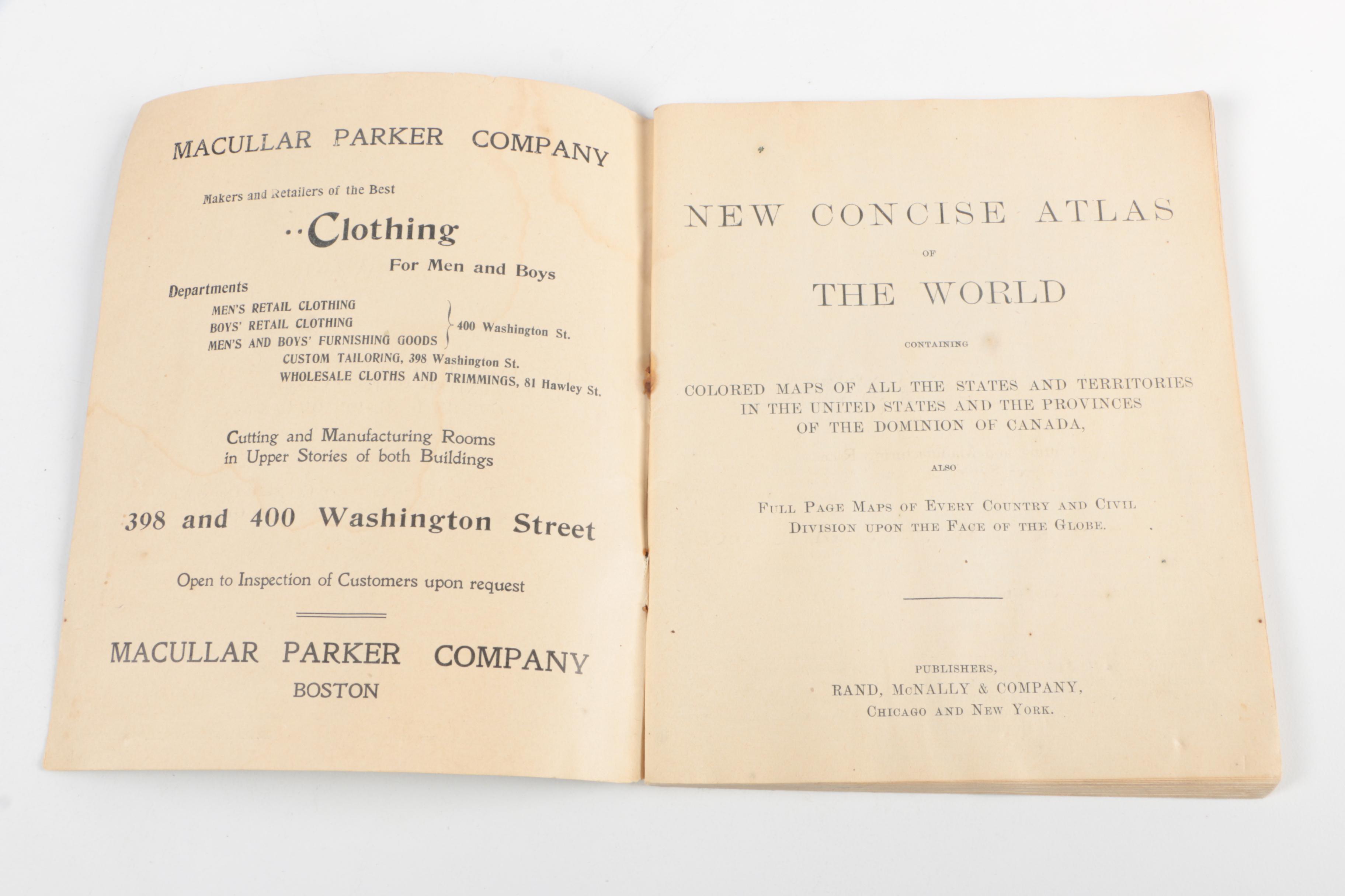 Assortment of Vintage Map Books and Almanacs