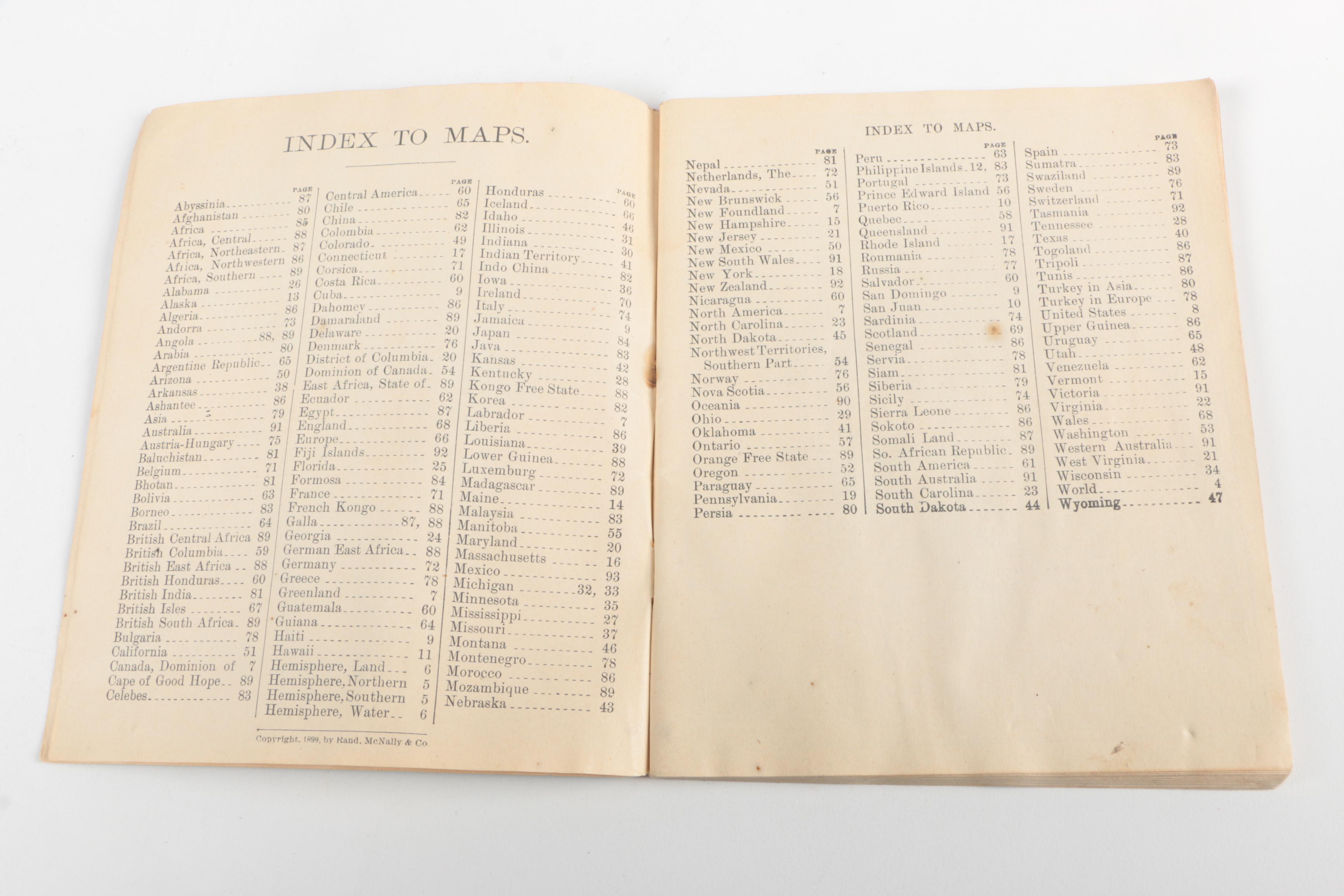 Assortment of Vintage Map Books and Almanacs