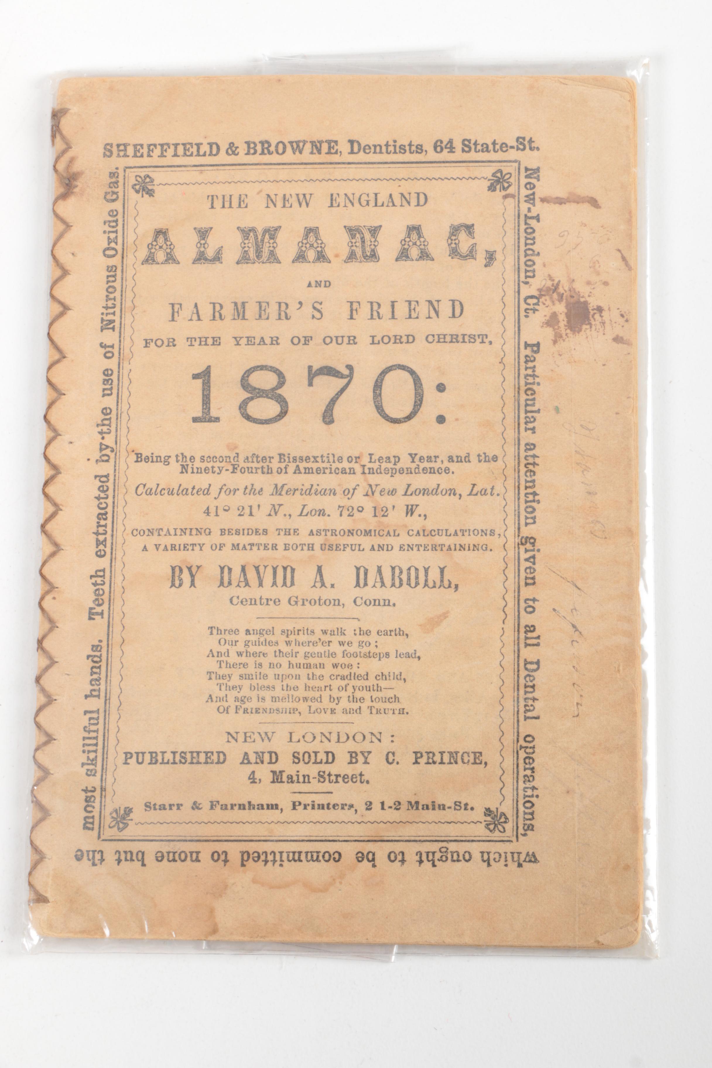 Assortment of Vintage Map Books and Almanacs