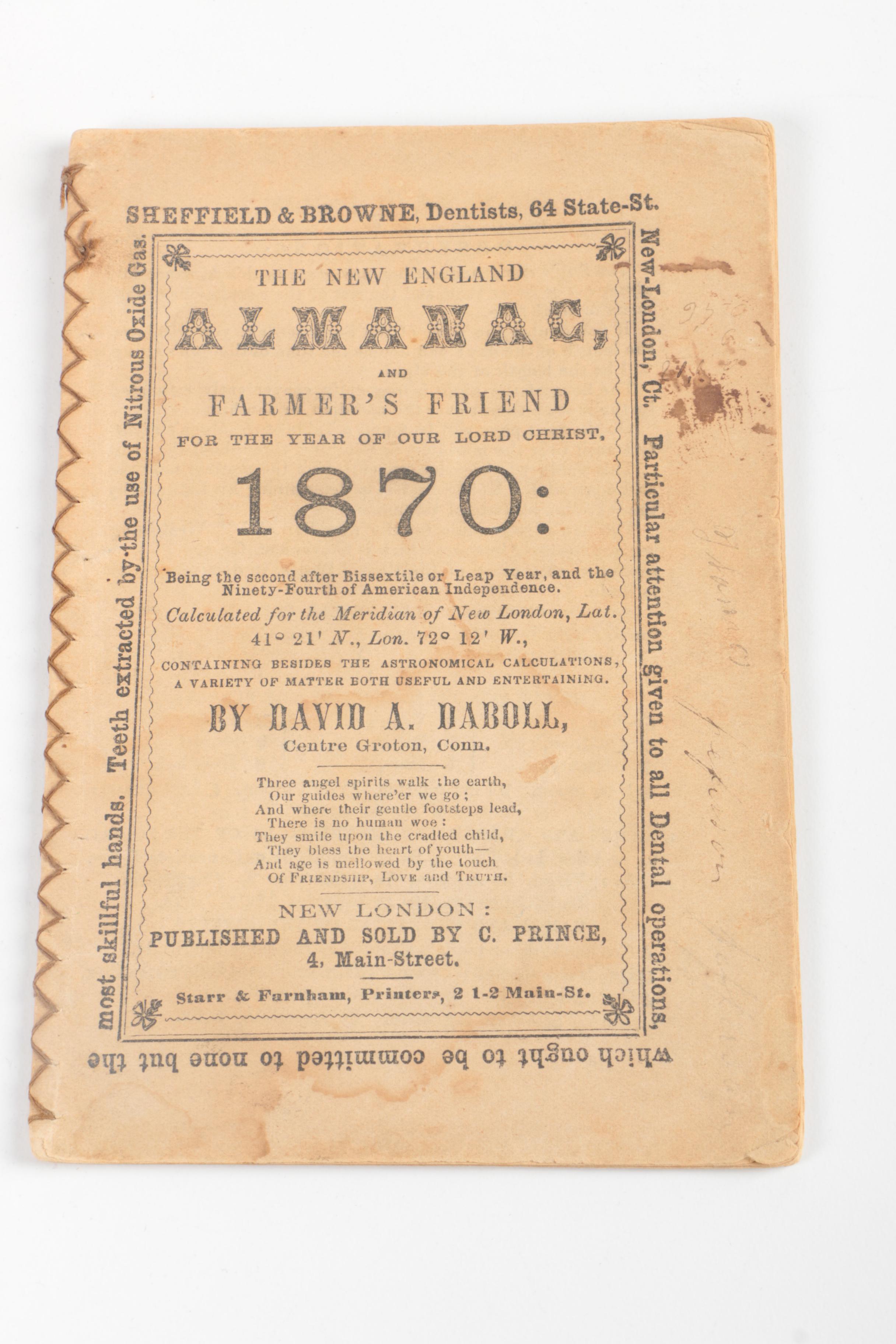 Assortment of Vintage Map Books and Almanacs