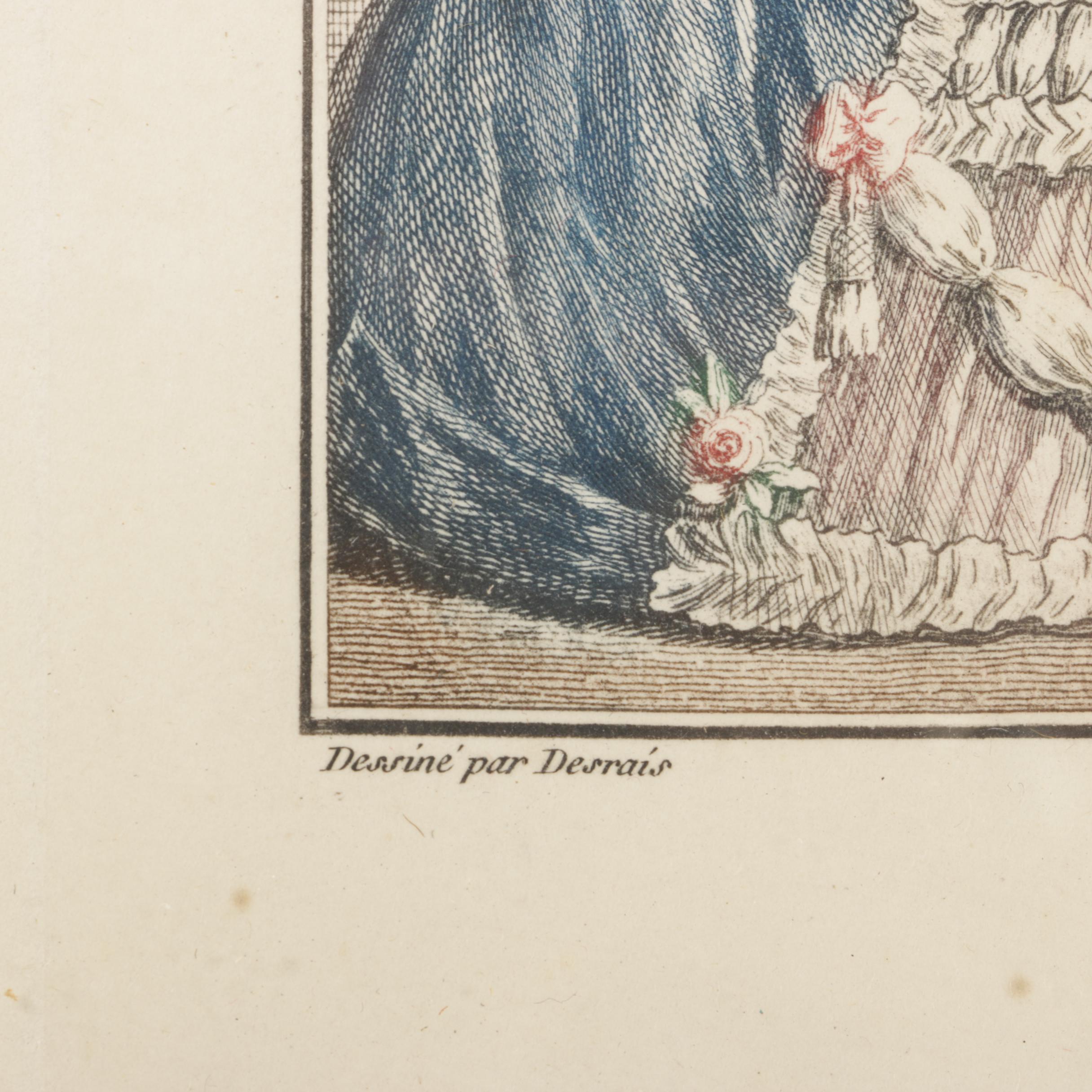 Vintage French Fashion Plate Engravings on Paper