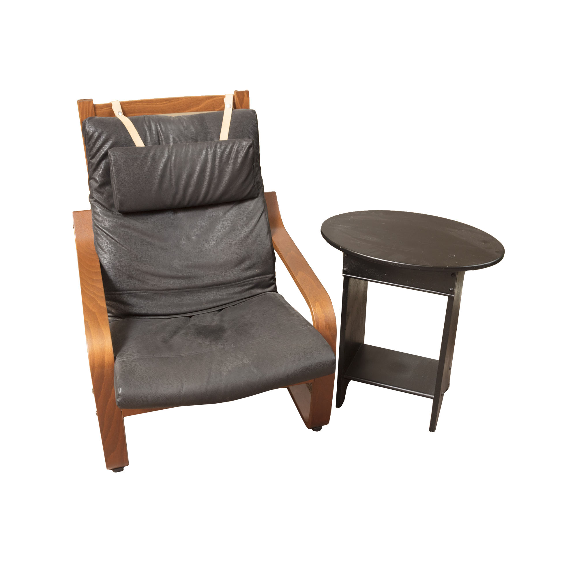 Bentwood Armchair with Side Table