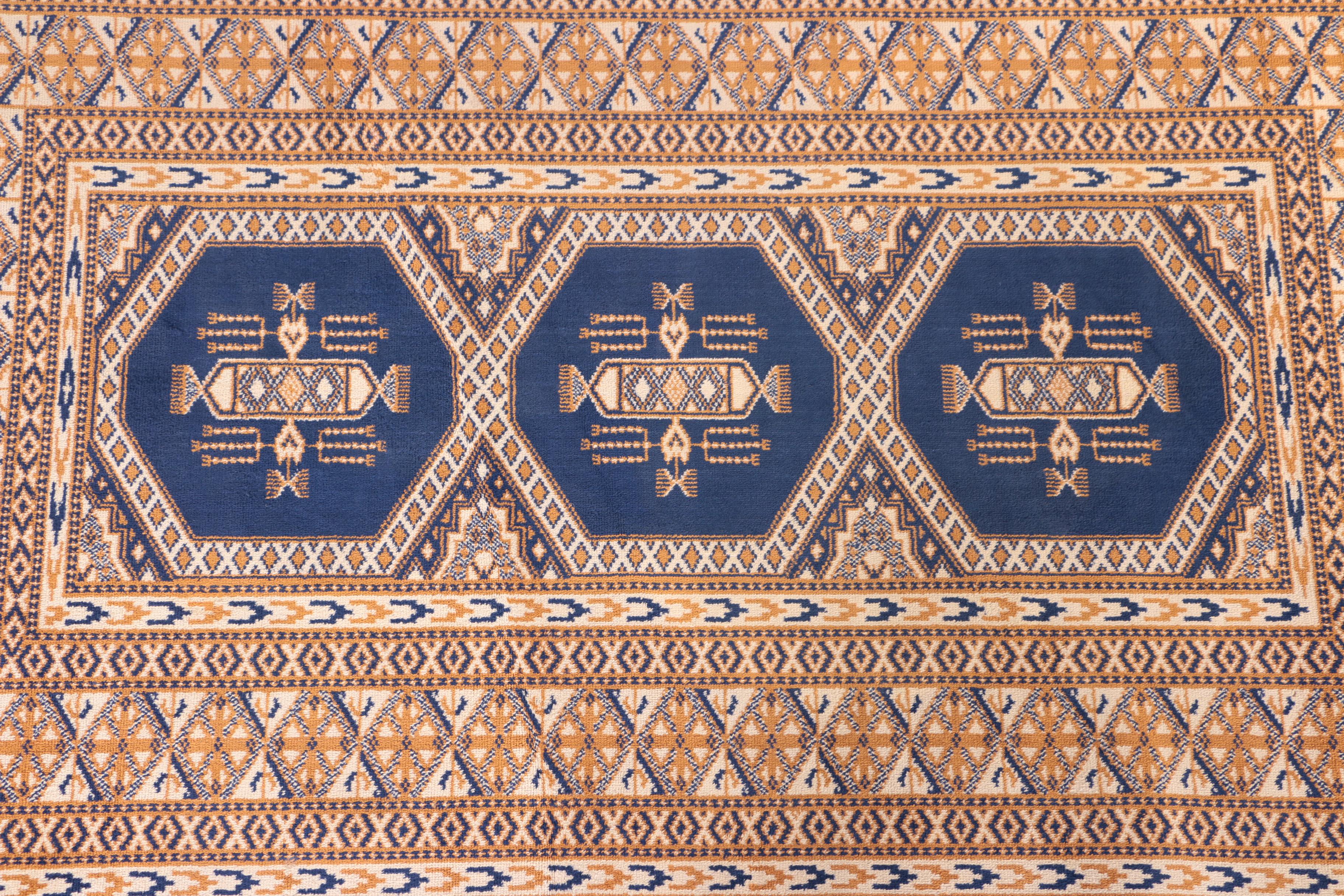 Power-Loomed Turkmen Style Accent Rug