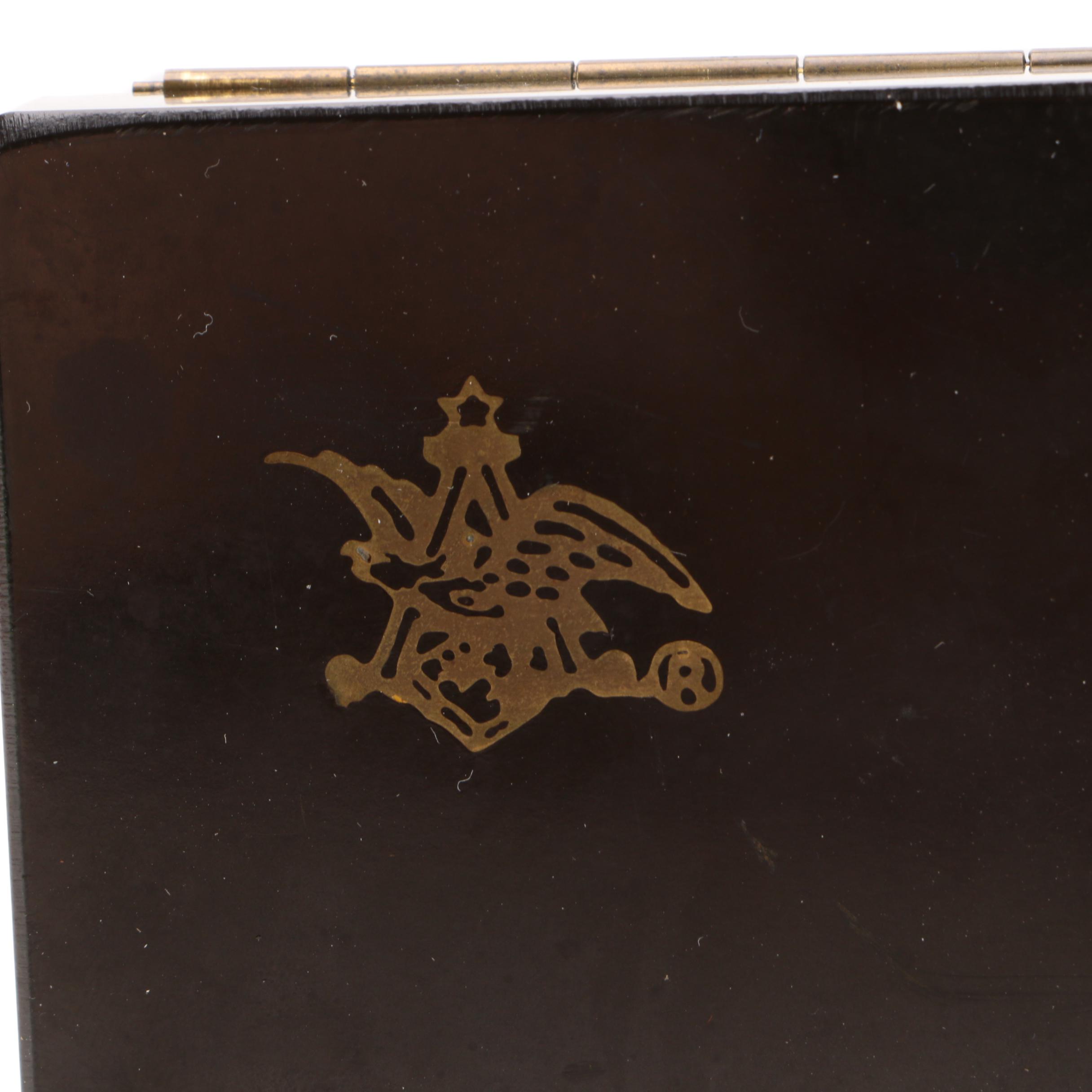 Couroc of Monterey Melamine Box With The Anheuser Busch Logo