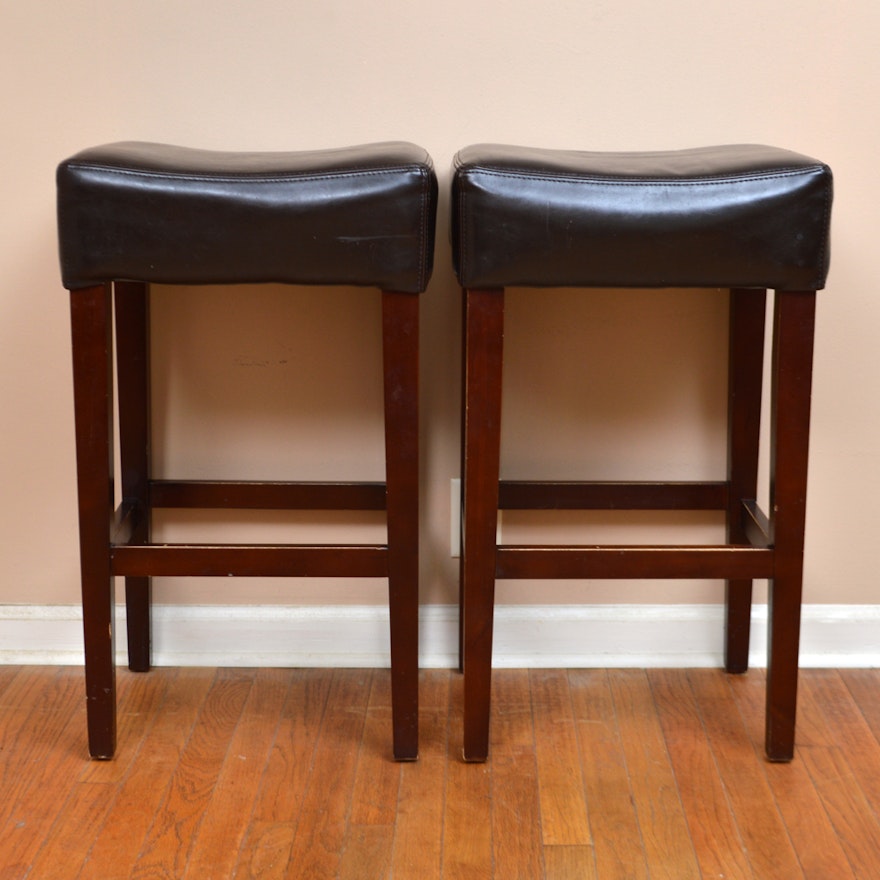Two Bonded Leather Counterstools