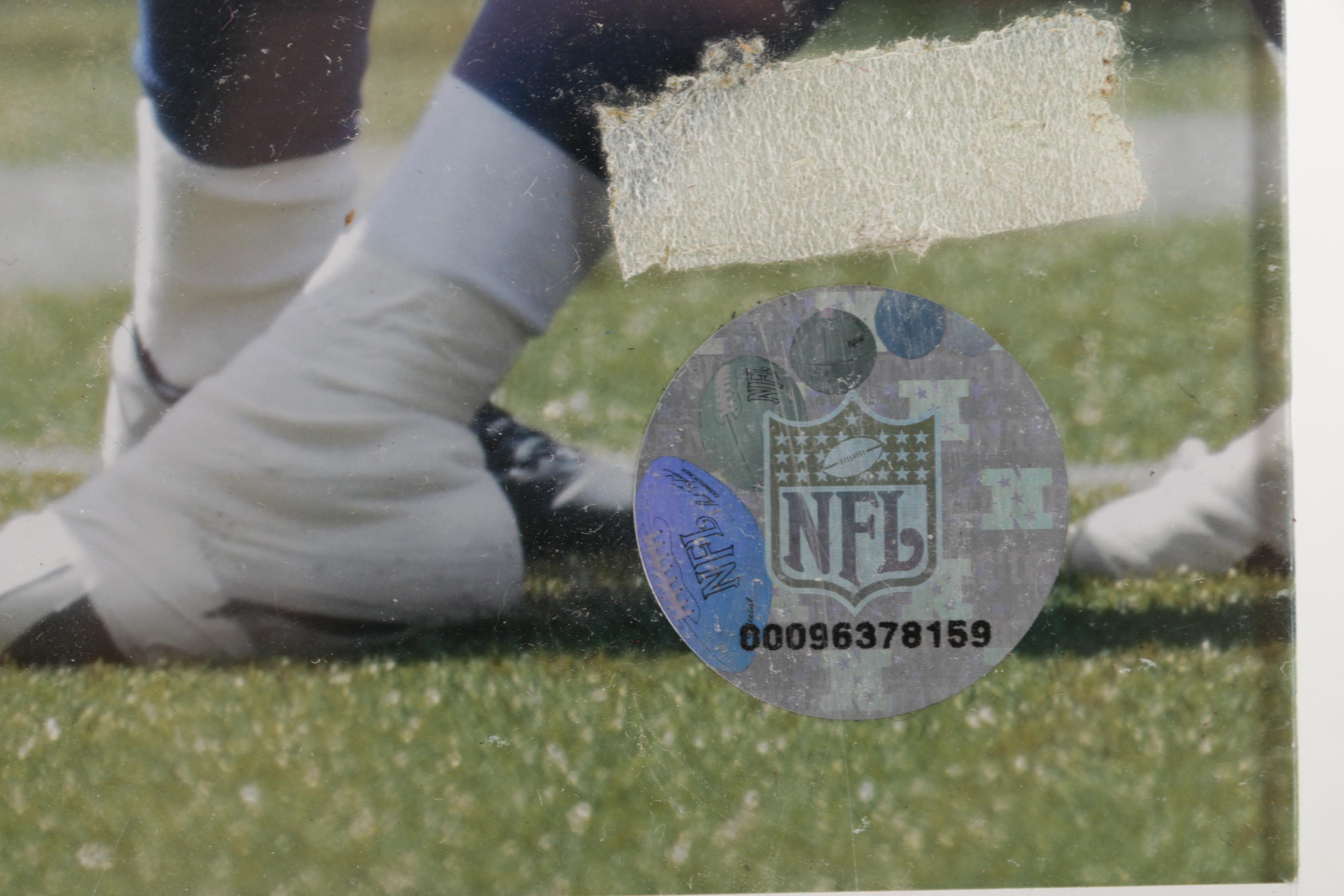 Autographed Photo of David Tyree and Shea Stadium Commemorative Plaque