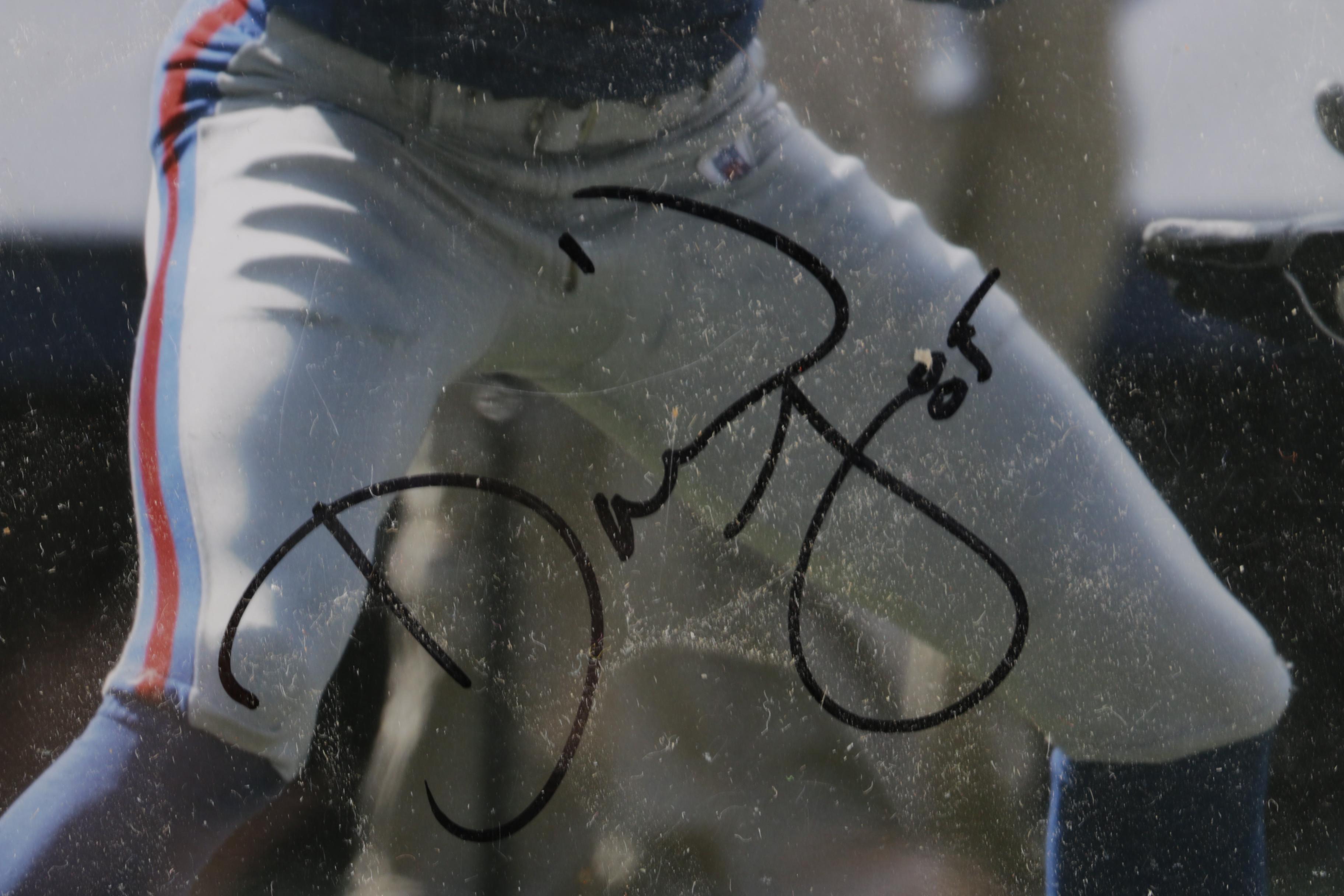 Autographed Photo of David Tyree and Shea Stadium Commemorative Plaque