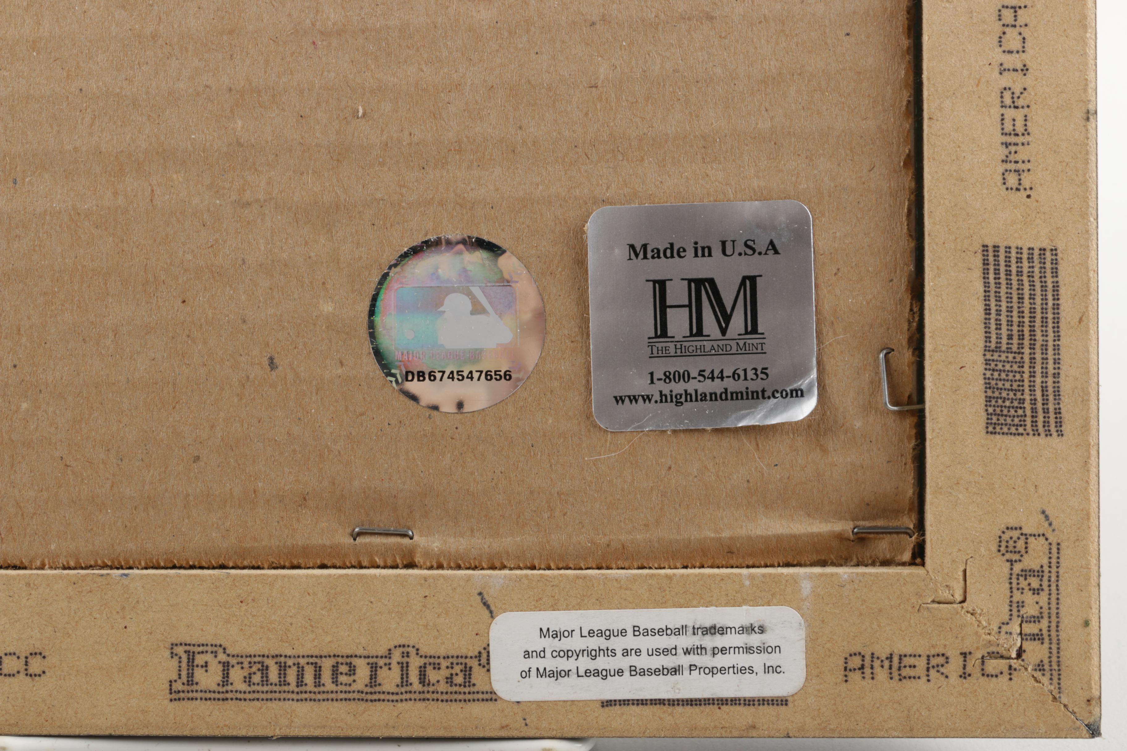 Autographed Photo of David Tyree and Shea Stadium Commemorative Plaque