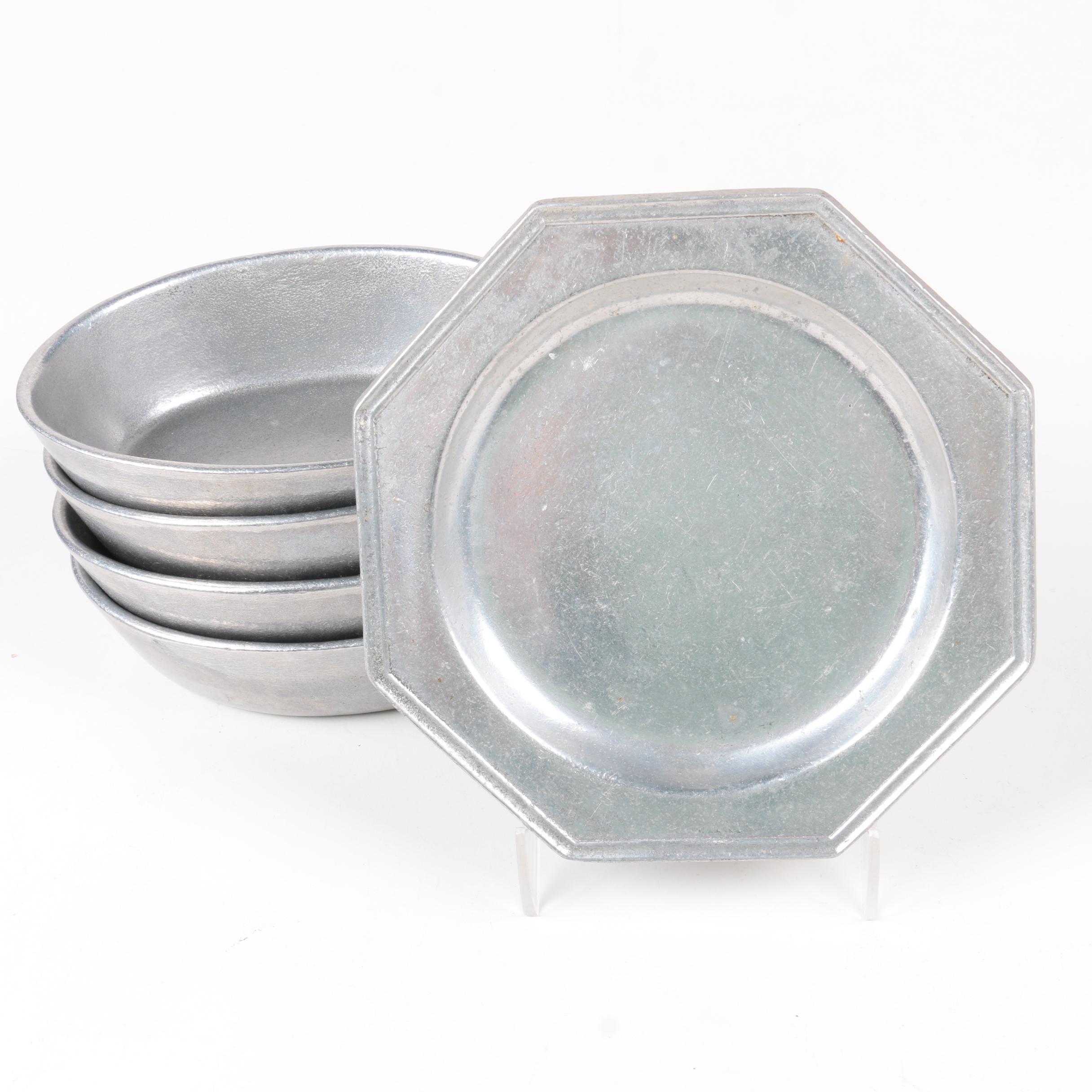 Vintage Pewterex  and Wilton Metal Serveware