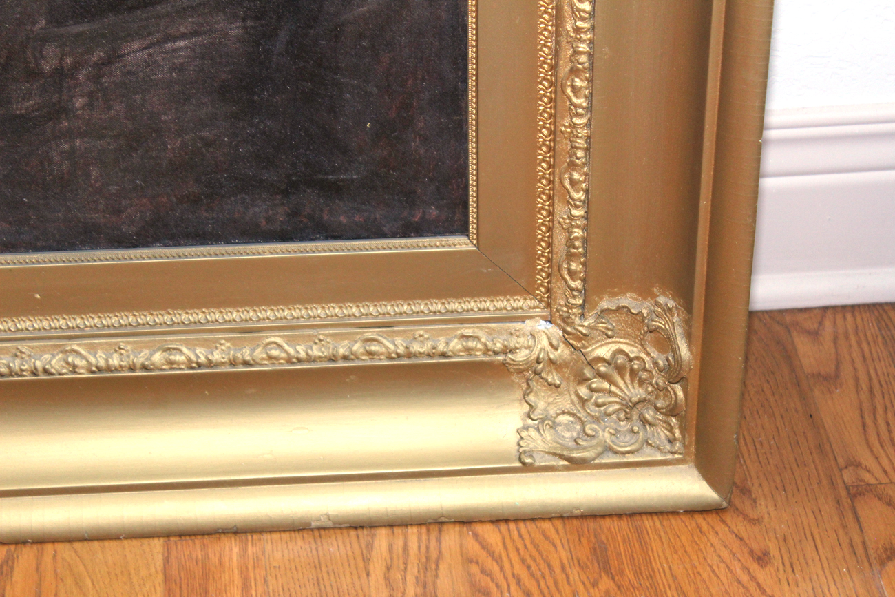 George E. Cook Oil on Canvas Portrait of an Elderly Man