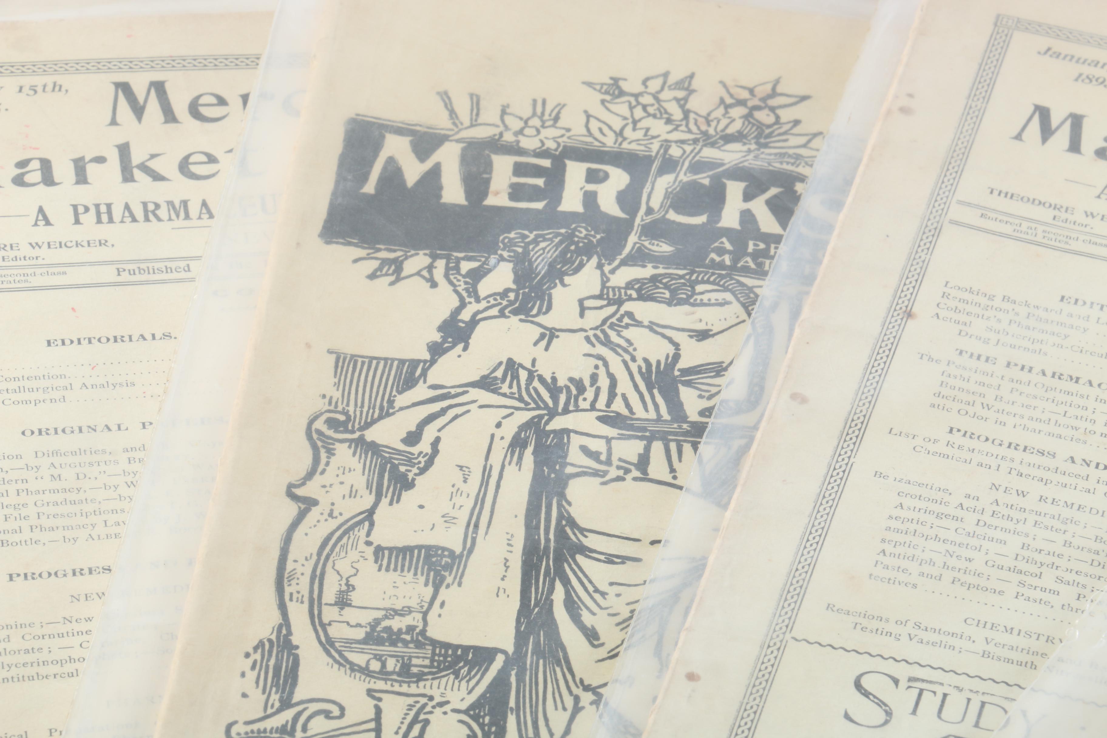 Antique "Merck's Market Report" Pharmaceutical Journals