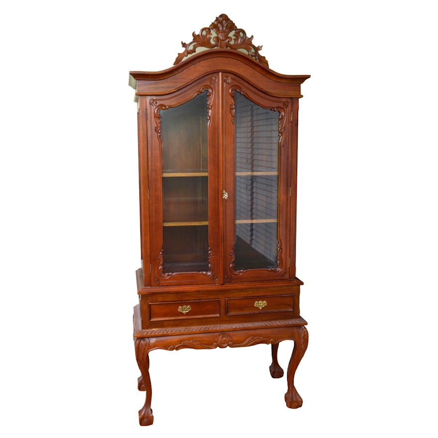 Vintage Chippendale Style China Cabinet