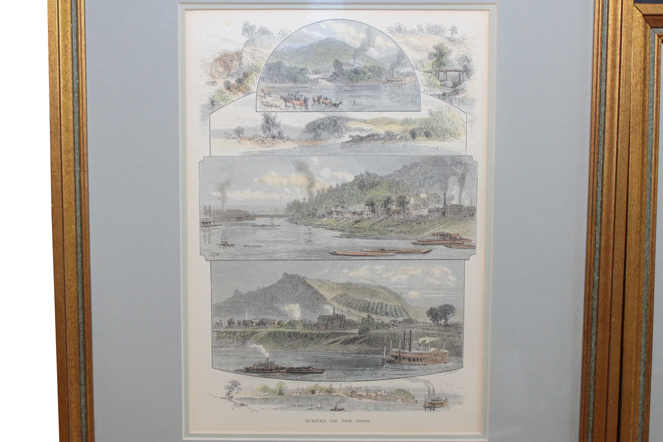 "Picturesque America" Colored Engravings