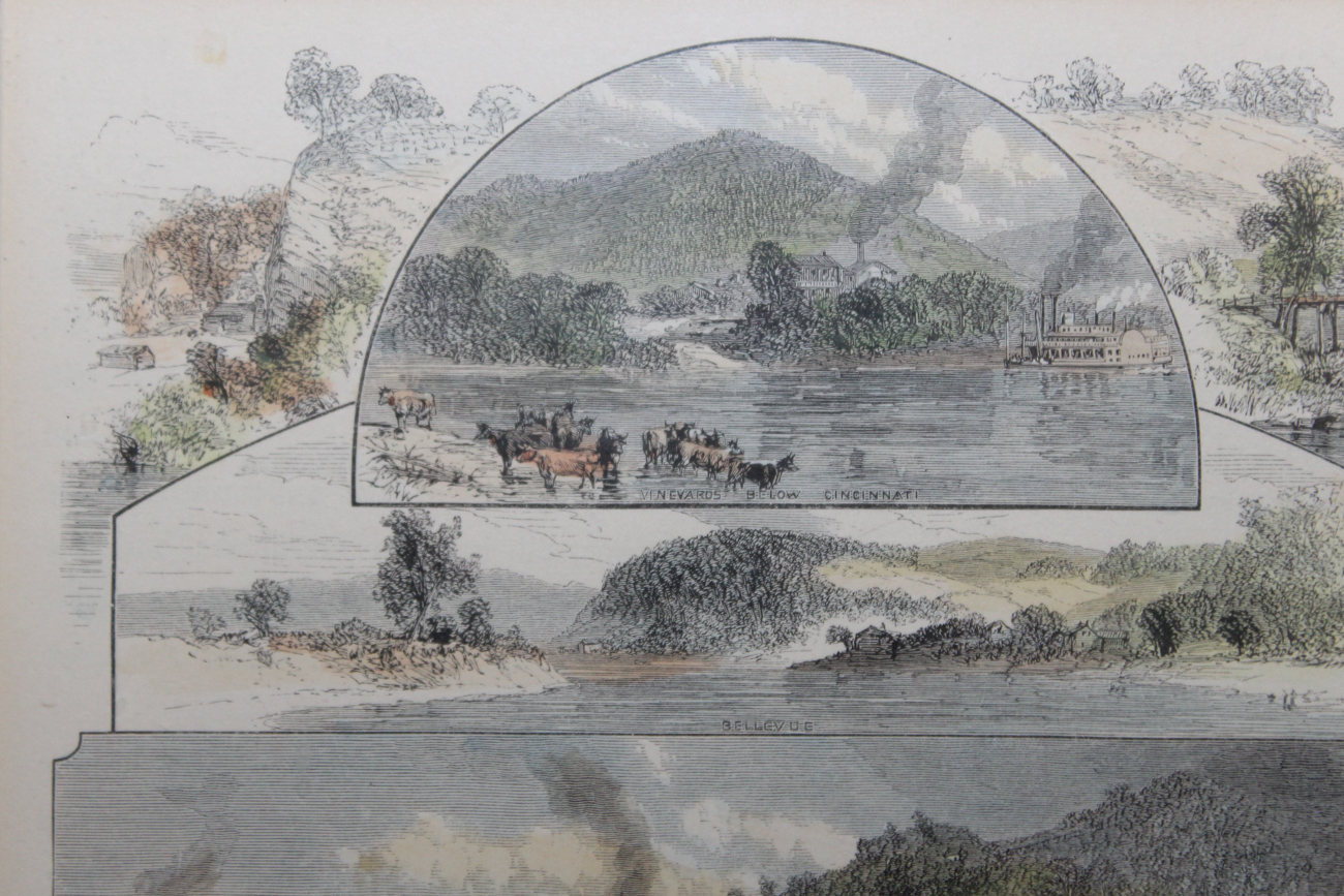 "Picturesque America" Colored Engravings