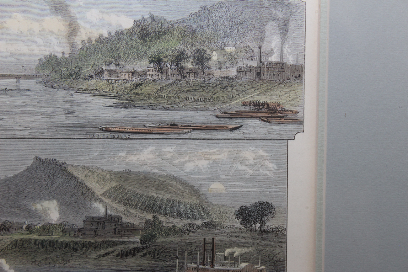 "Picturesque America" Colored Engravings