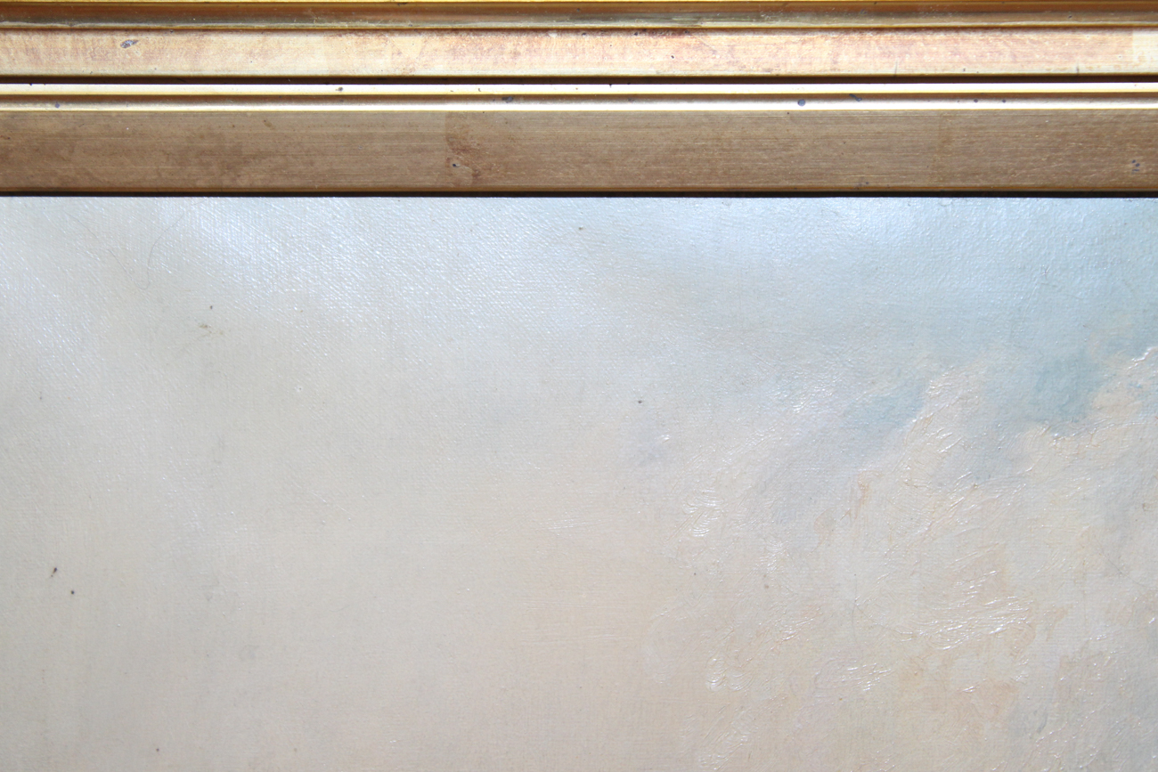 Antique Oil on Canvas Seascape