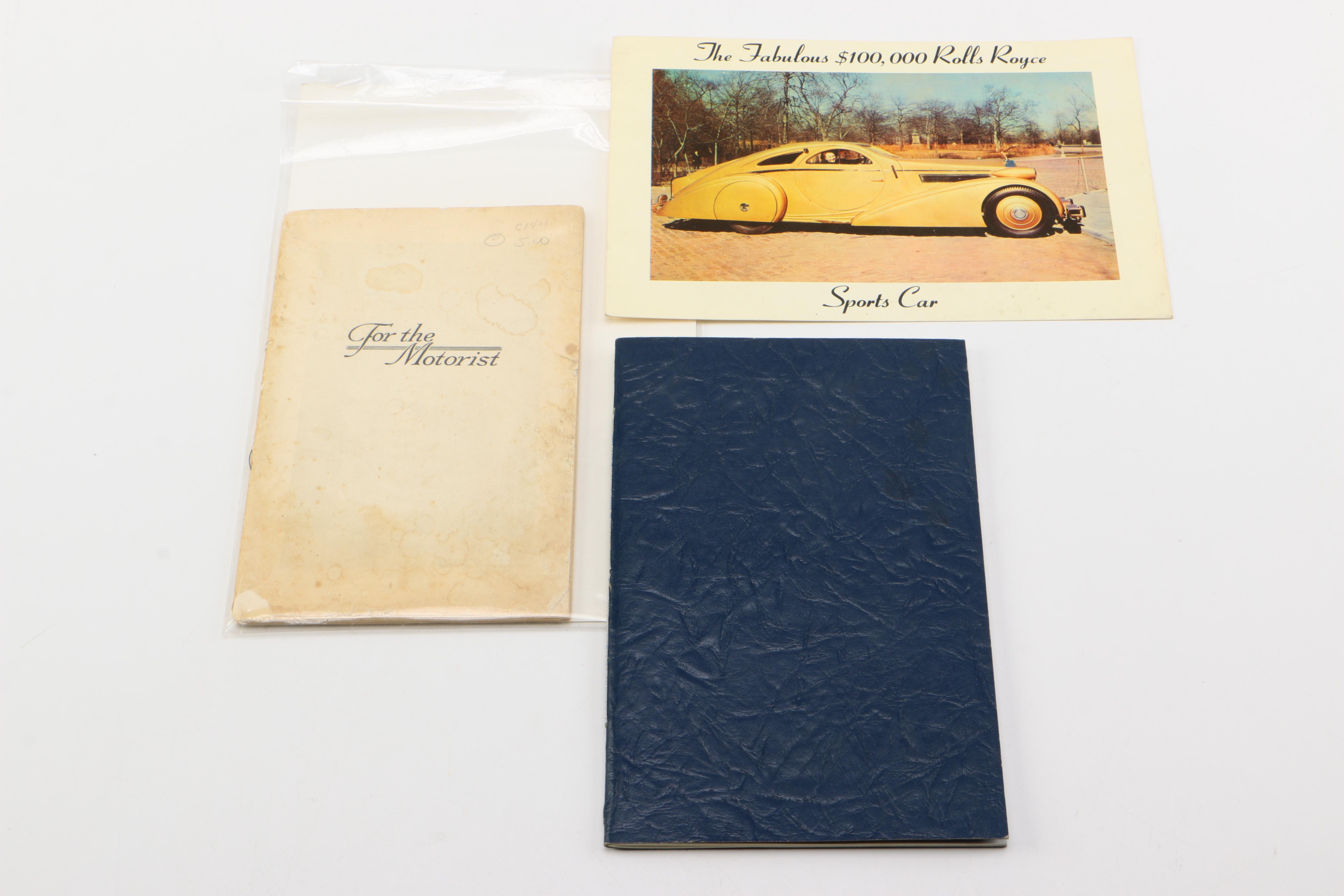 Automobile Themed Booklets, Prints And Postcard