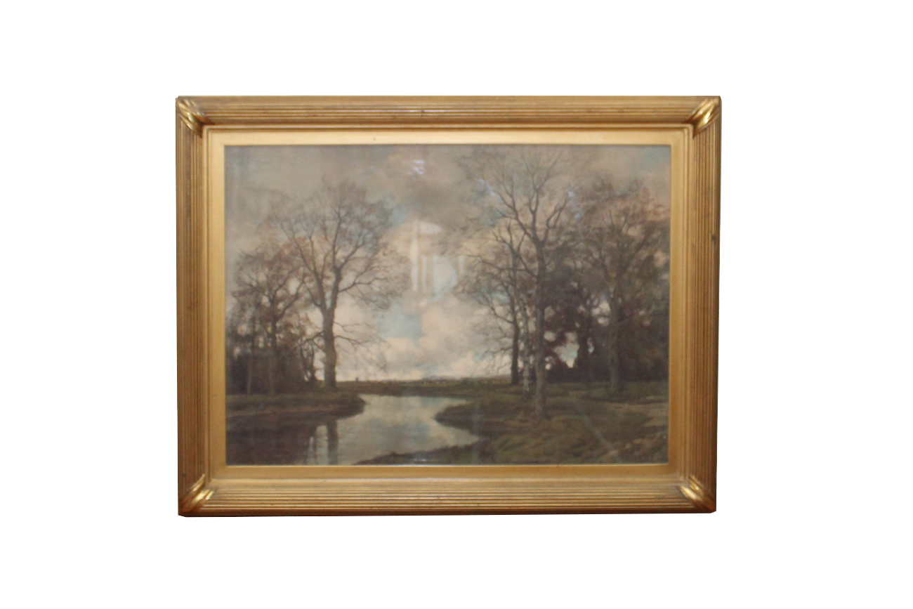 Original Antique Landscape Painting After Arnold Marc Gorter