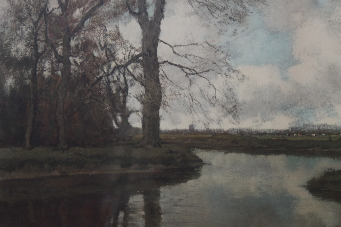 Original Antique Landscape Painting After Arnold Marc Gorter