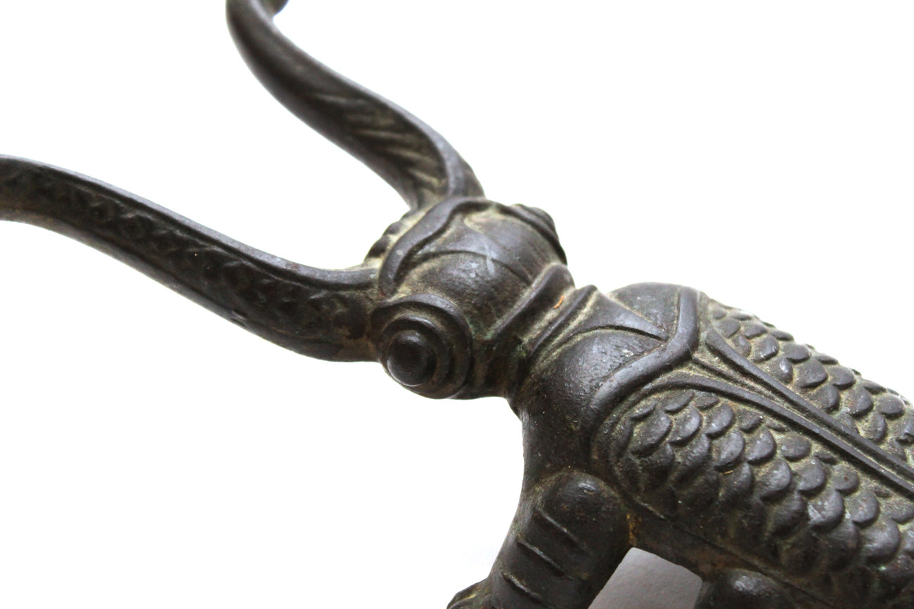 Vintage Cast Iron Scarob Beetle Boot Pull