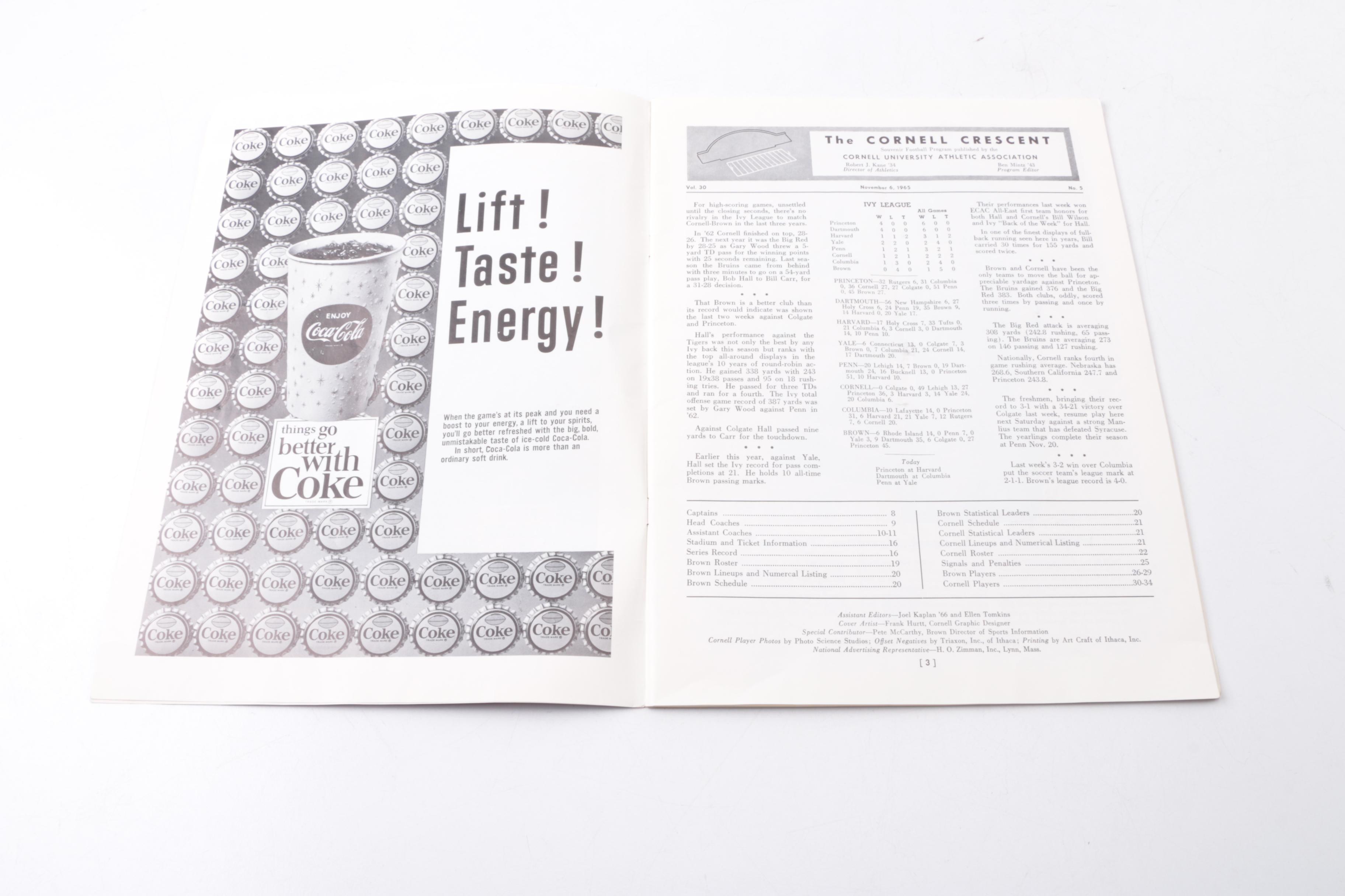 Vintage Baseball and Football Official Scorecards and Programs