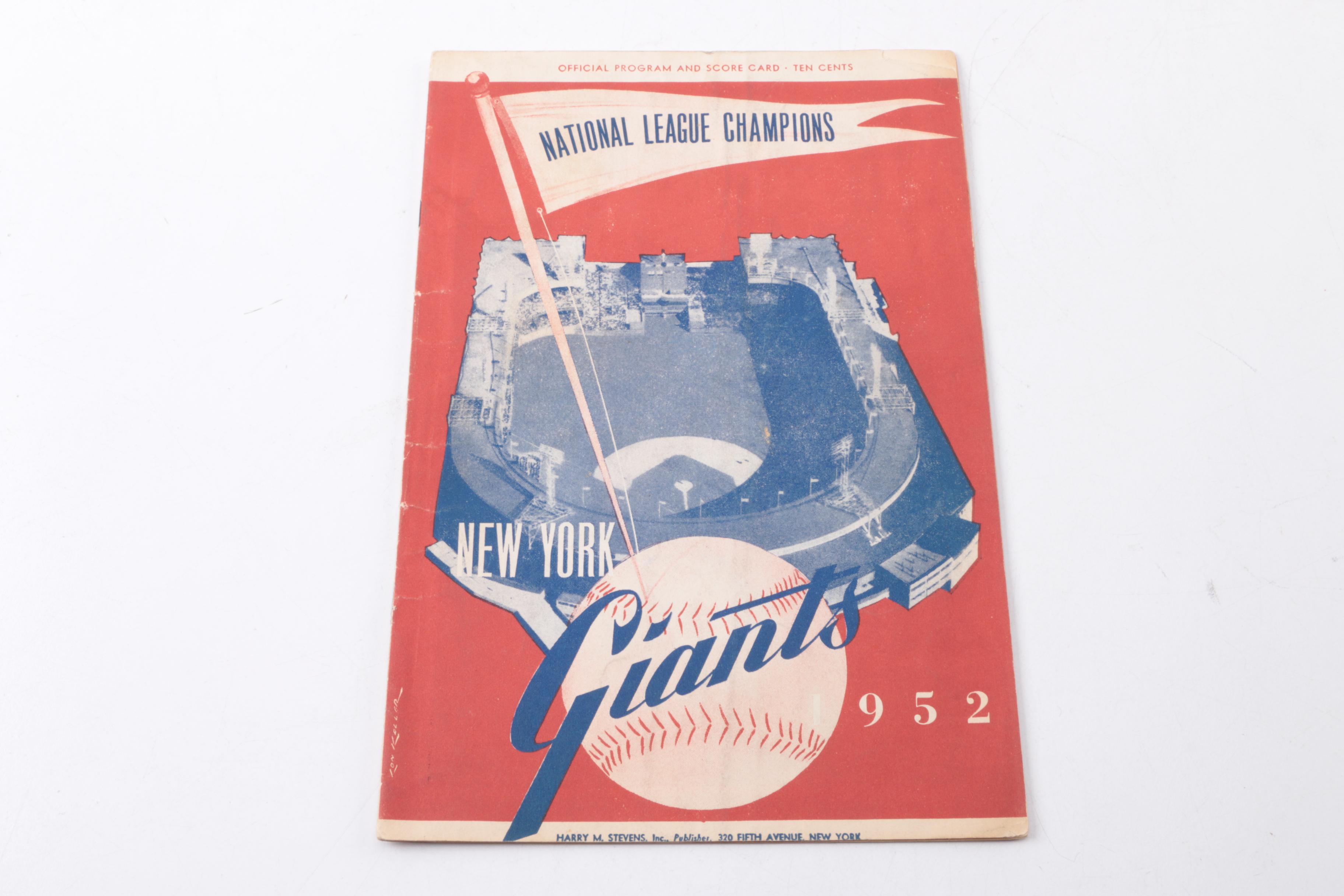 Vintage Baseball and Football Official Scorecards and Programs