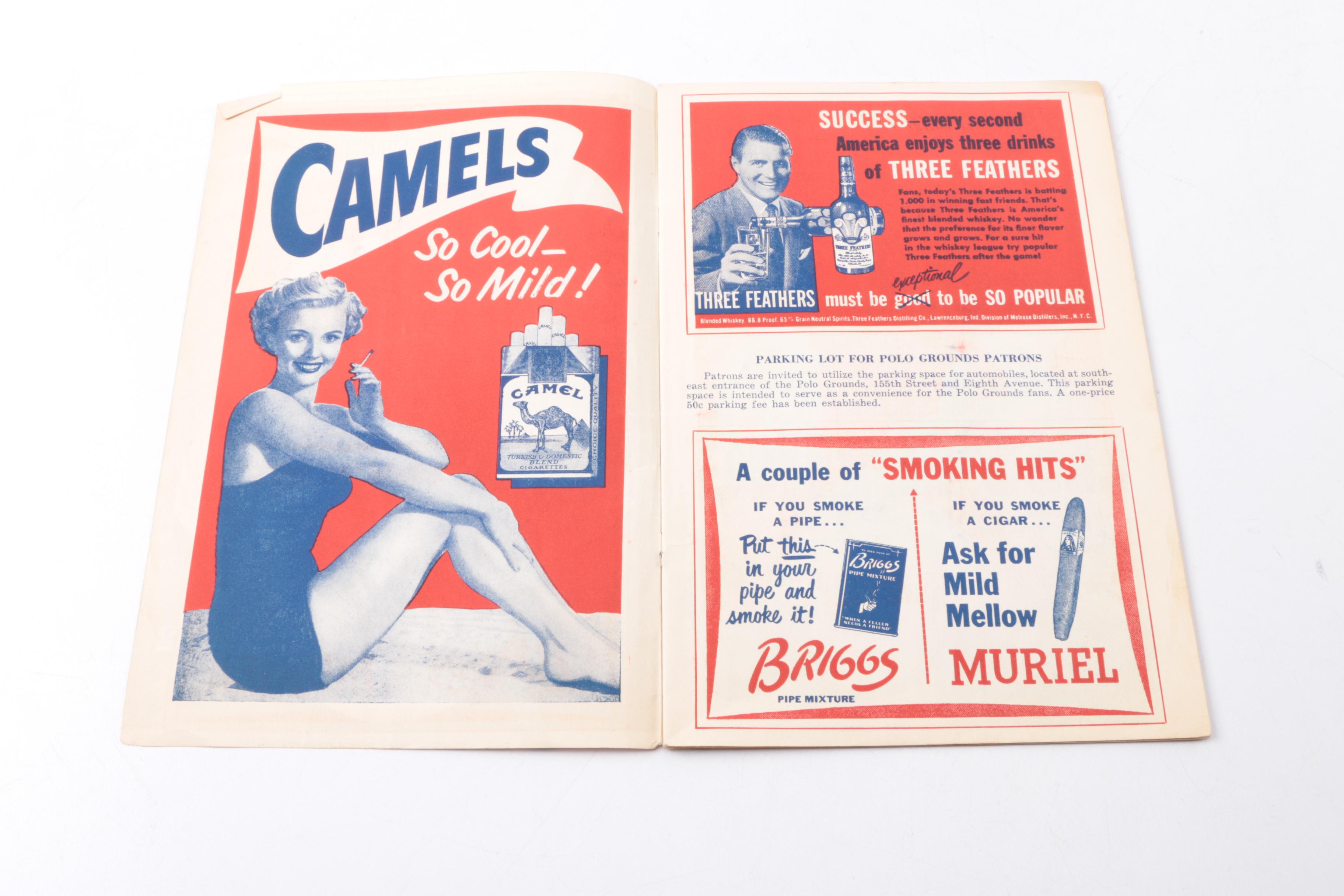 Vintage Baseball and Football Official Scorecards and Programs