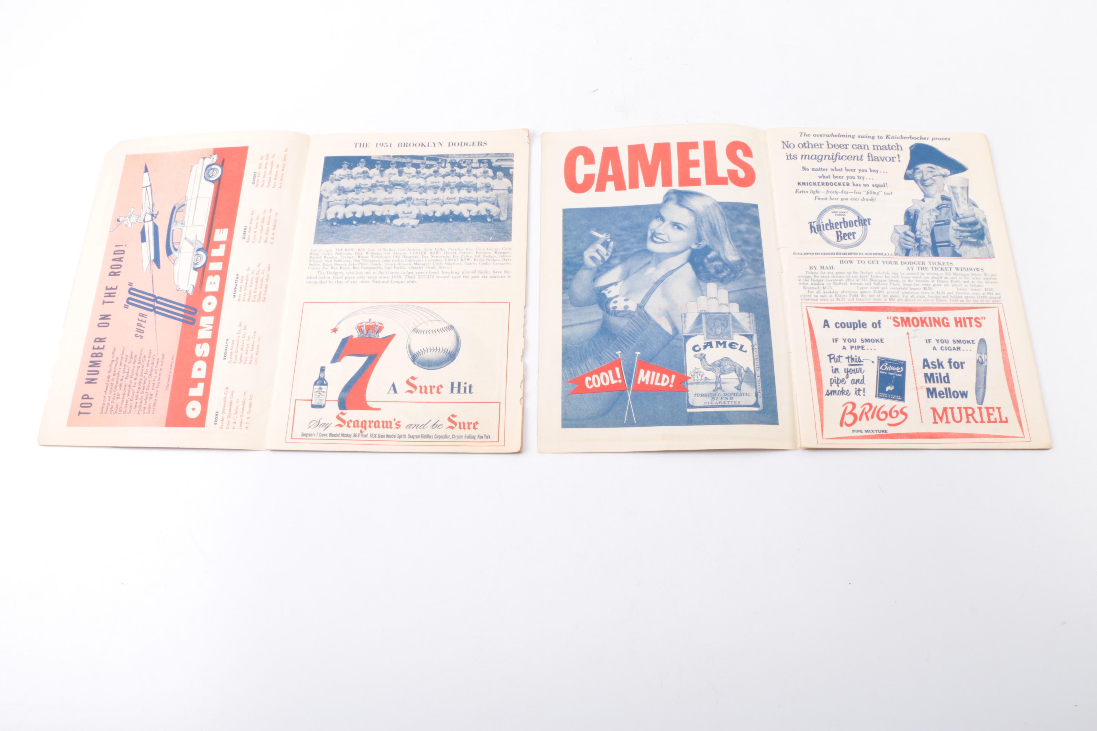 Vintage Baseball and Football Official Scorecards and Programs