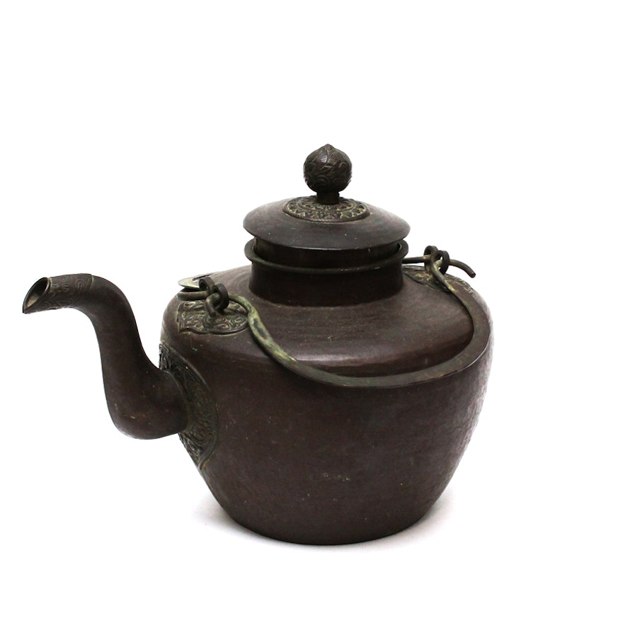 Large Antique Chinese Tea Kettle