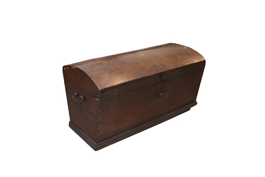 Large Antique Oak Sea Chest