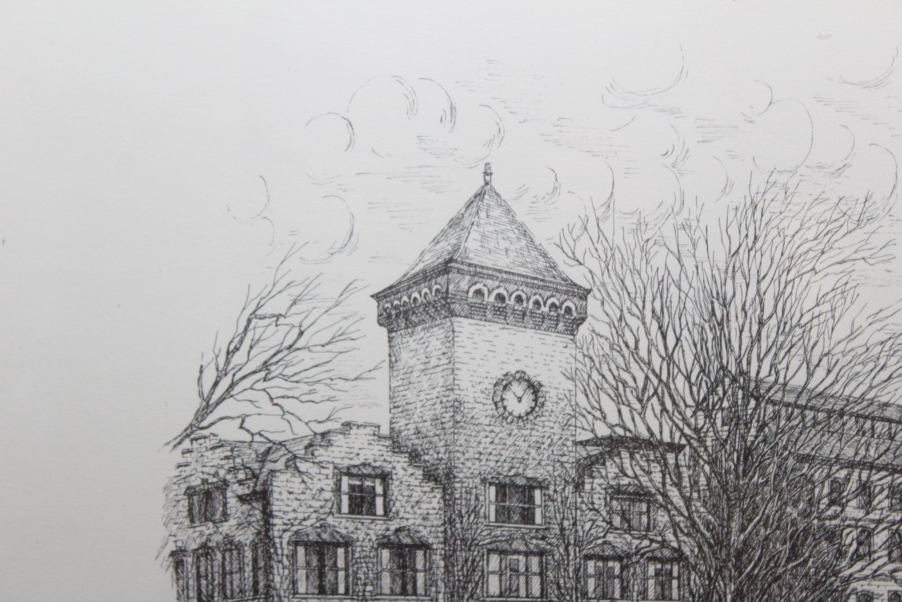 Geneva South Intaglio Print "Ivorydale"