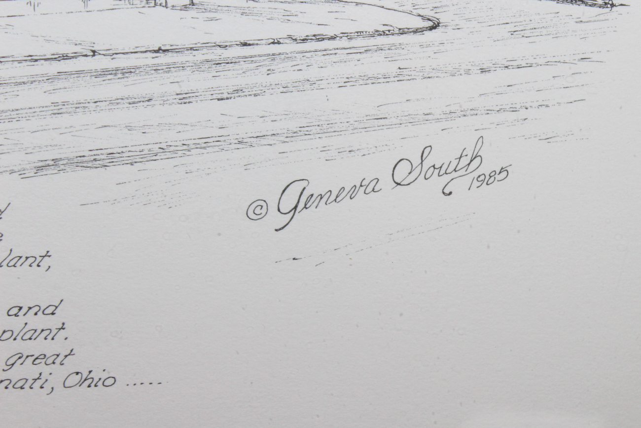 Geneva South Intaglio Print "Ivorydale"