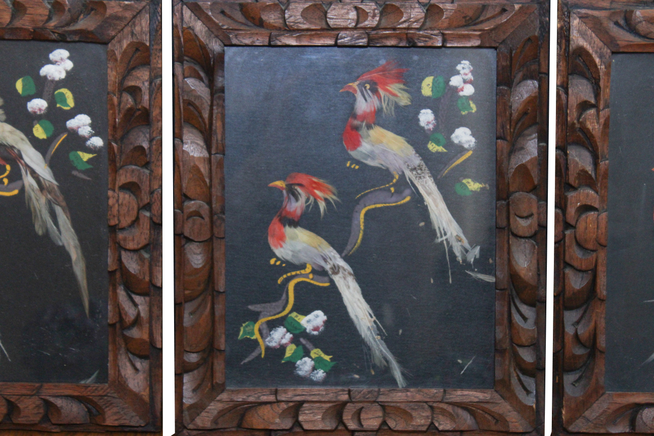 Vintage Mexican Tropical Bird Collages