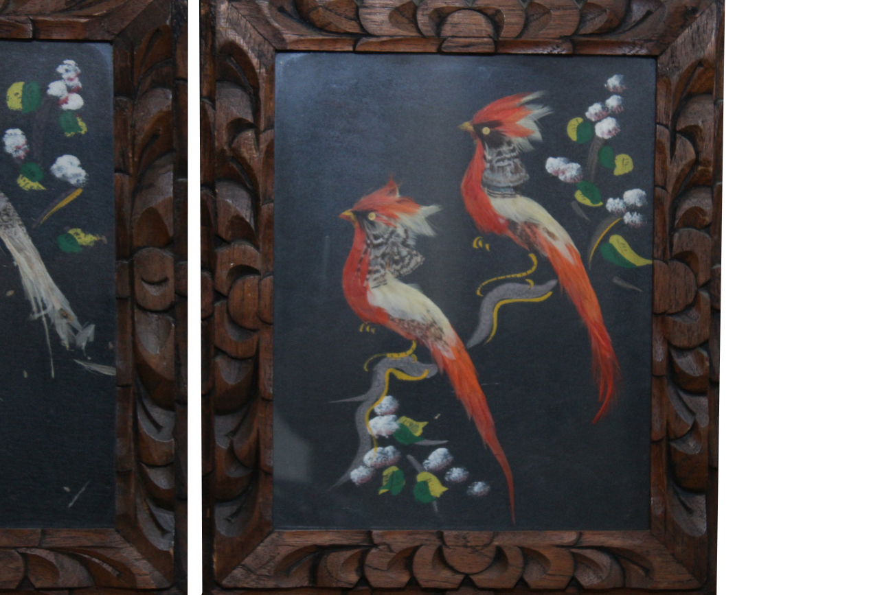 Vintage Mexican Tropical Bird Collages