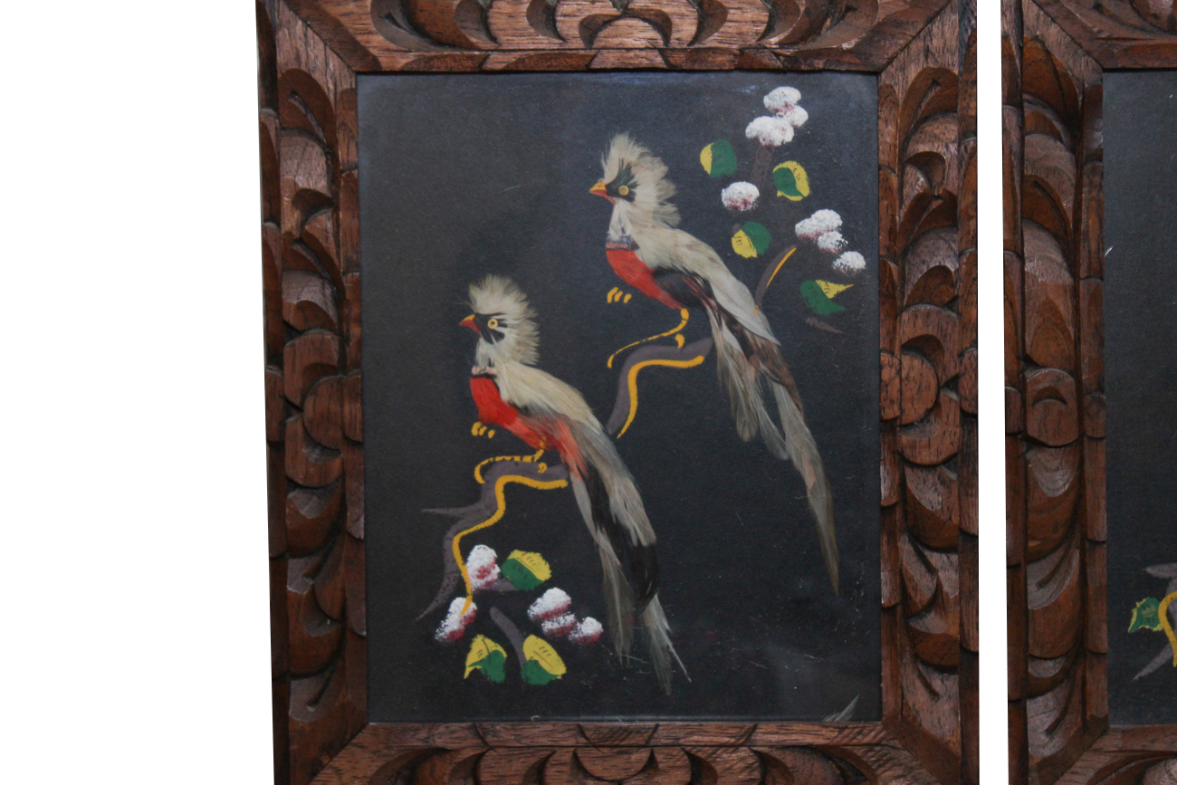 Vintage Mexican Tropical Bird Collages