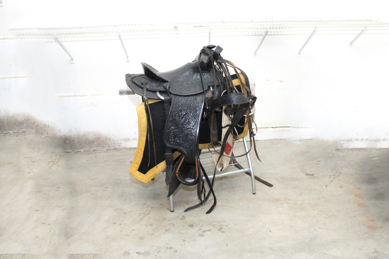 Western Saddle, Bridle, and Saddle Rack